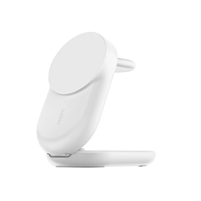 Belkin UltraCharge | 3-in-1 magnetische draadloze laadstandaard met Qi2 (25 W) - Wit - Image 3