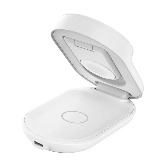 Belkin UltraCharge | 3-in-1 magnetische draadloze laadstandaard met Qi2 (25 W) - Wit - Image 7