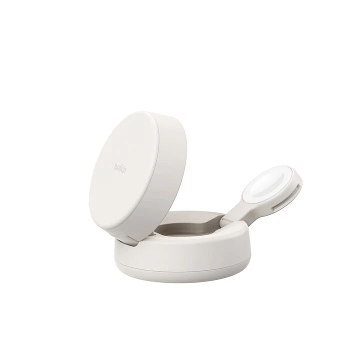 Belkin UltraCharge Pro | 2-in-1 verstelbare magnetische lader met Qi2 (25W) - Zandsteen - Image 4
