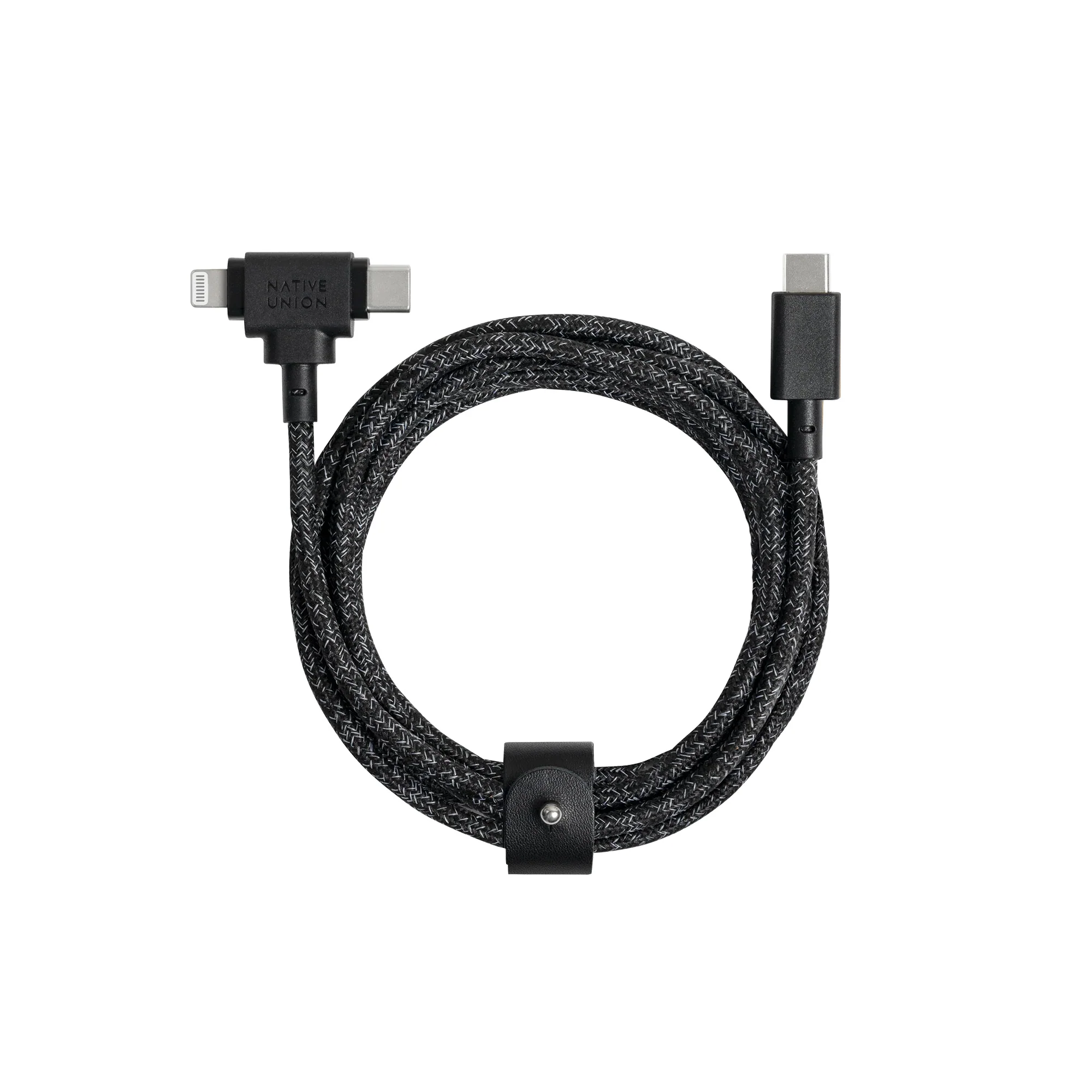 Native Union Belt Duo USB-C-naar-USB-C/Lightning-kabel - 1,5m - Kosmoszwart