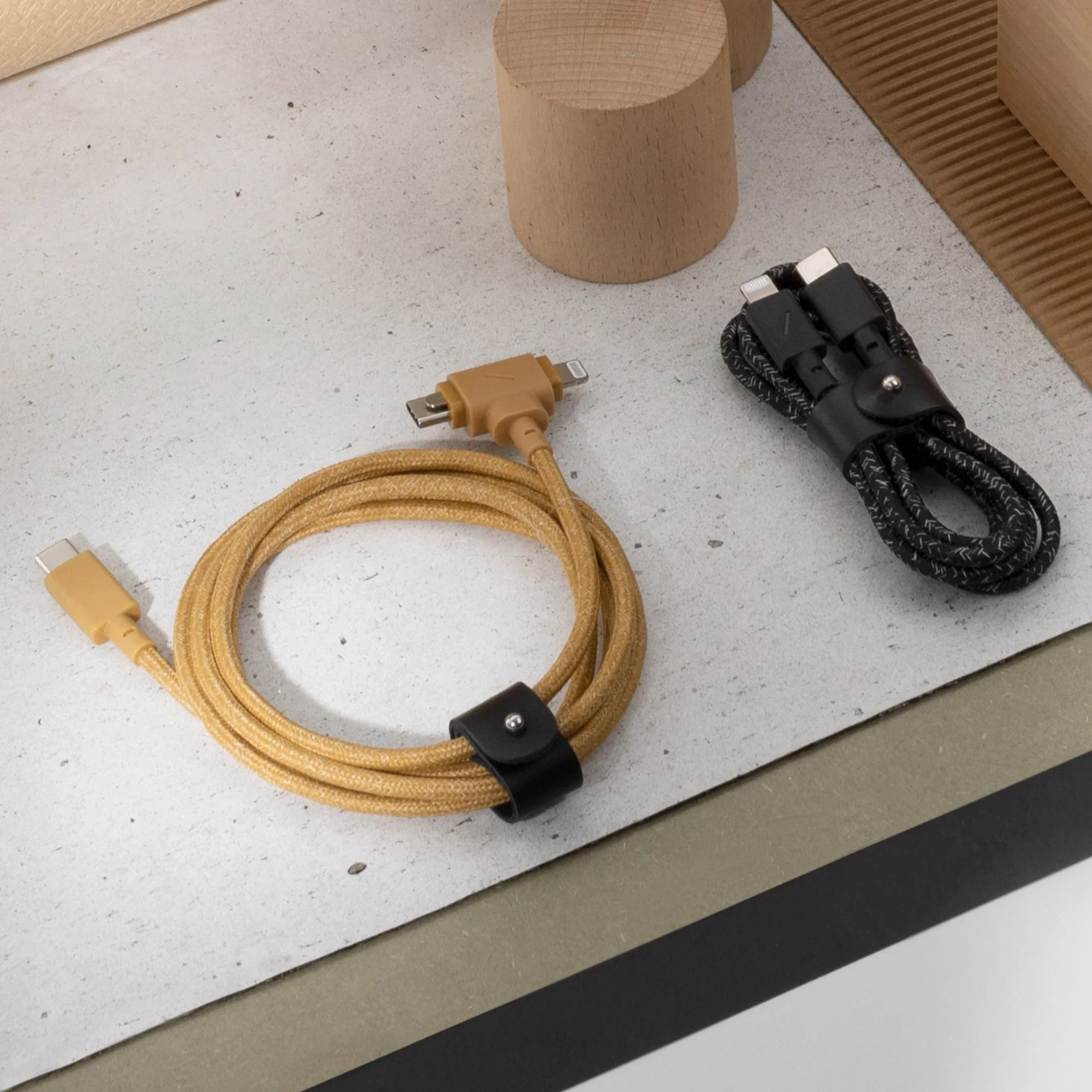 Native Union Belt Duo USB-C-naar-USB-C/Lightning-kabel - 1,5m - Mosterdgeel - Image 3