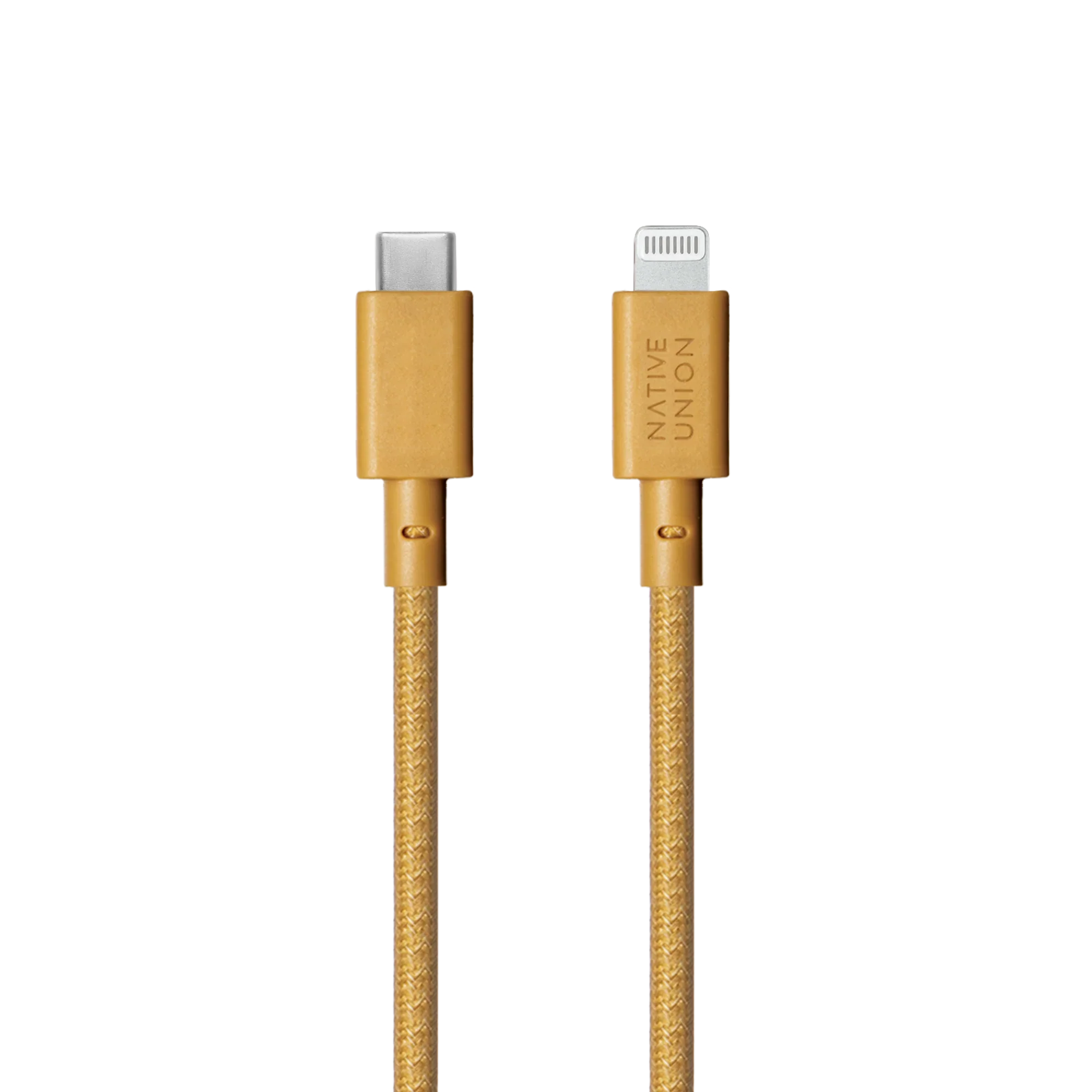 Native Union Belt XL USB-C-naar-Lightning-kabel - 3m - Mosterdgeel - Image 2