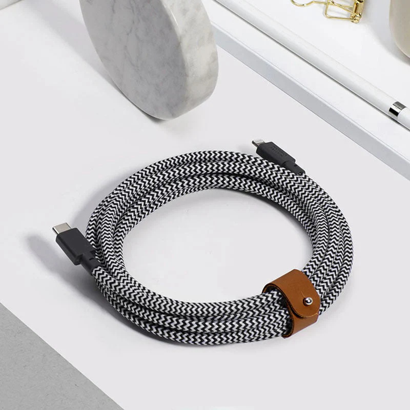 Native Union Belt XL USB-C-naar-Lightning-kabel - 3m - Zebra - Image 3