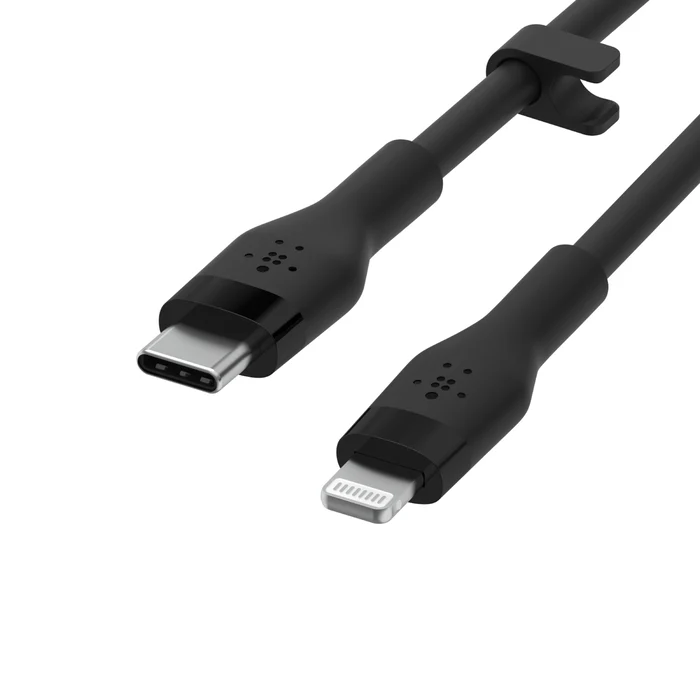 EOL Belkin BoostCharge Flex | Siliconen USB-C/Lightning-kabel - 2m - Zwart - Image 3