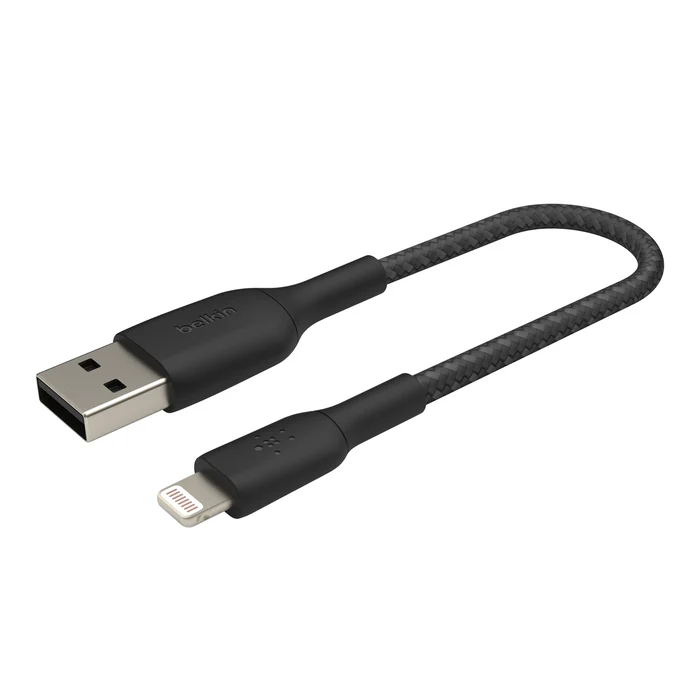 Belkin BoostCharge | Gevlochten Lightning/USB-A-kabel - 0,15m - Zwart - Image 3
