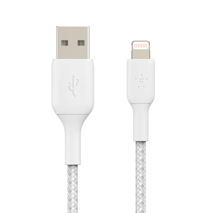 Belkin BoostCharge | Gevlochten Lightning/USB-A-kabel - 1m - Wit