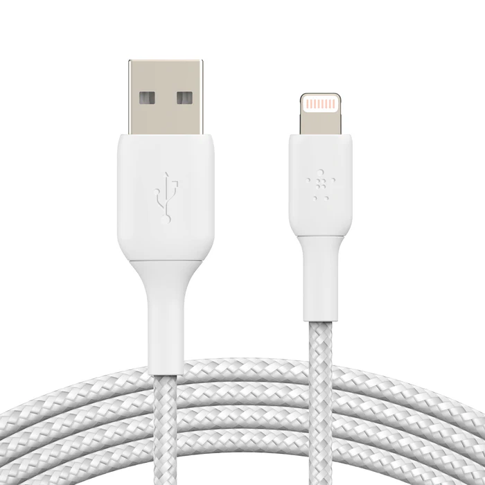 Belkin BoostCharge | Gevlochten Lightning/USB-A-kabel - 2m - Wit - Image 2