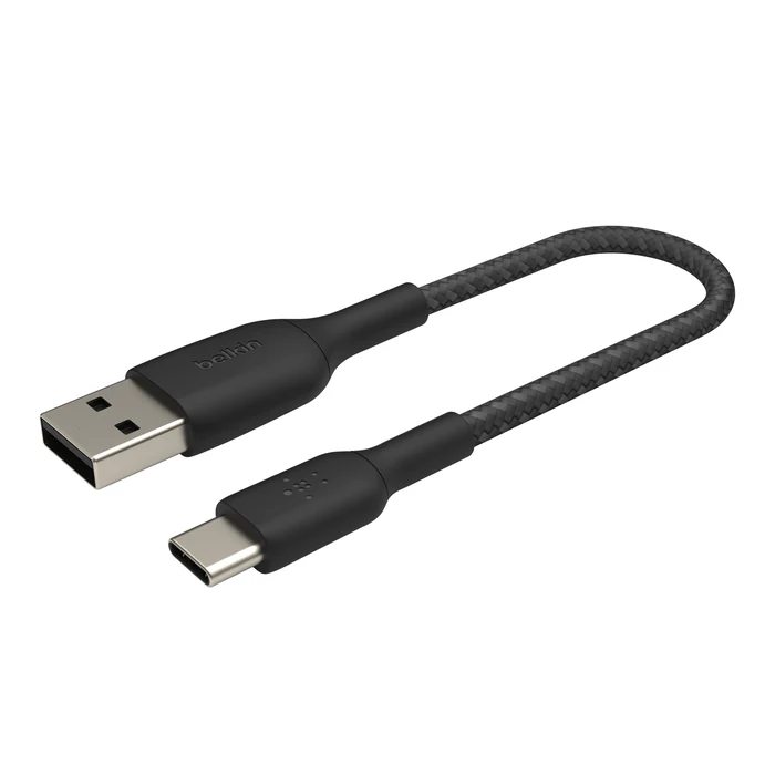 Belkin BoostCharge | Gevlochten USB-C/USB-A-kabel - 0,15m - Zwart - Image 3