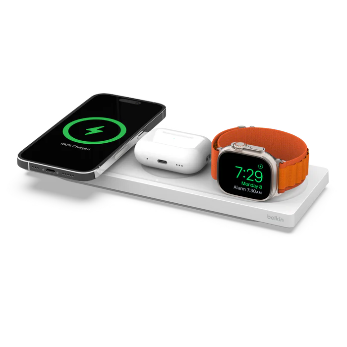EOL Belkin BoostCharge Pro | 3-in-1 draadloos laadstation met MagSafe - Wit