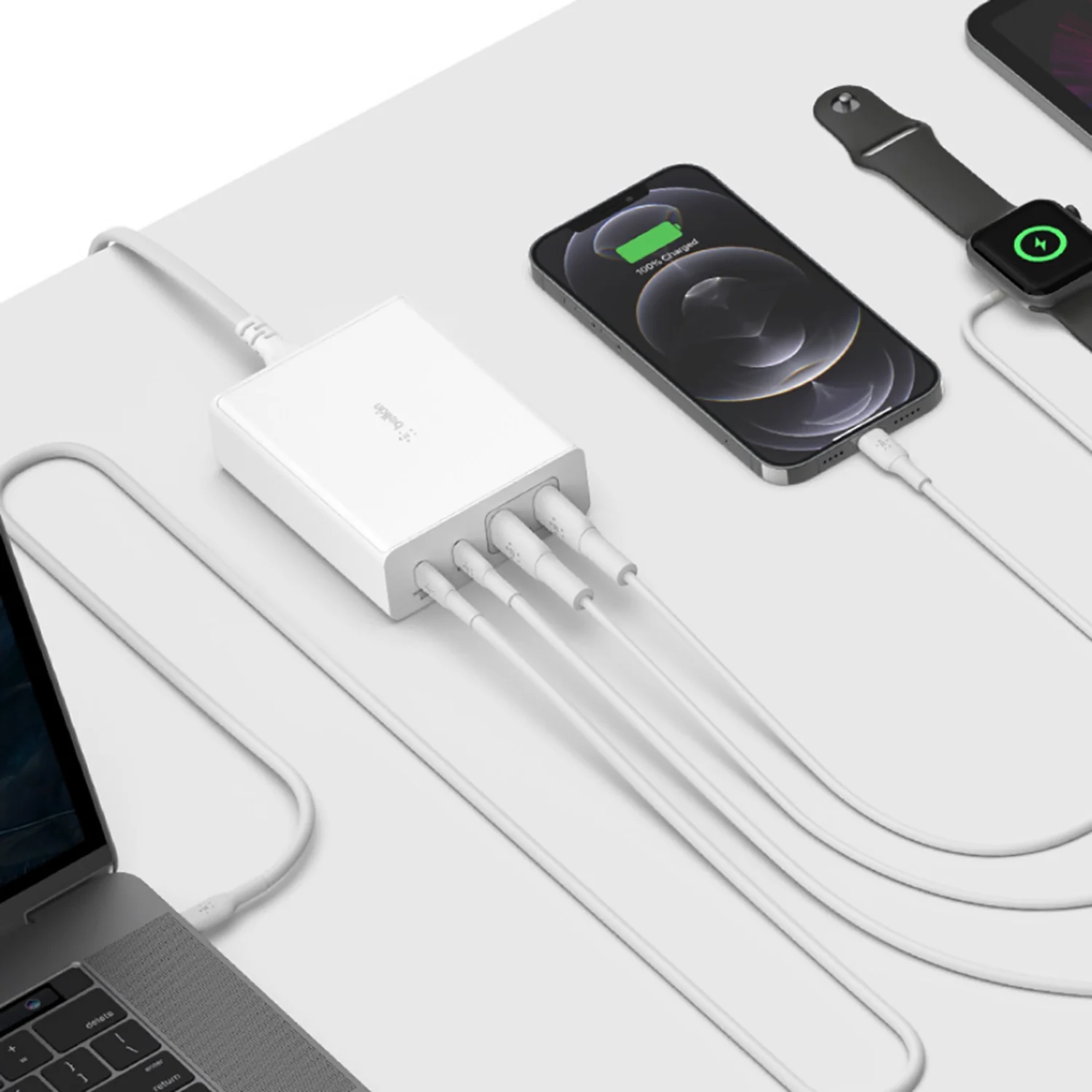 EOL Belkin BoostCharge Pro | 4-poorts GaN-lader (108W) - Wit - Image 3