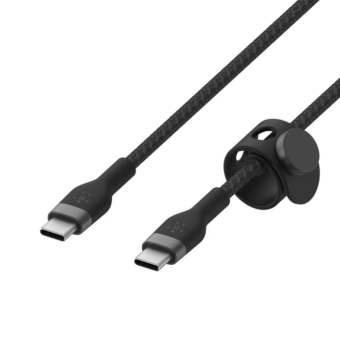 Belkin BoostCharge Pro Flex | Gevlochten siliconen USB-C/USB-C-kabel - 2m - Zwart - Image 3