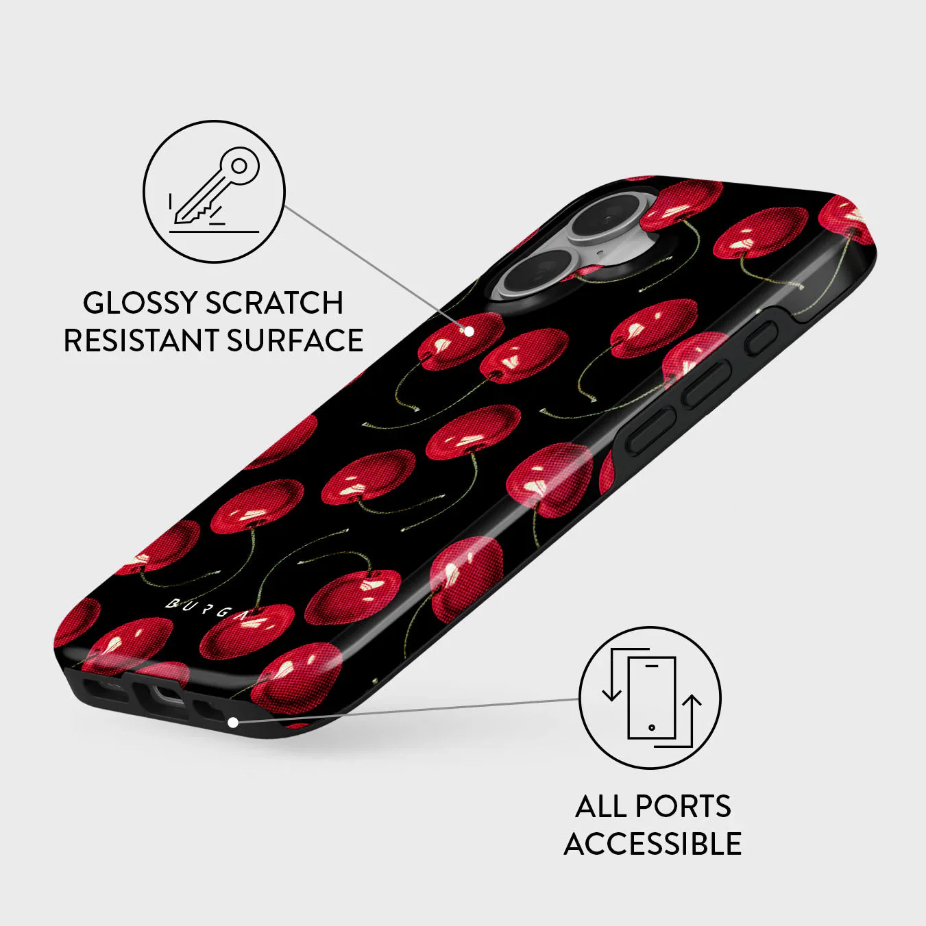 Burga Tough Case met MagSafe voor iPhone 16 - Cherrybomb - Image 3