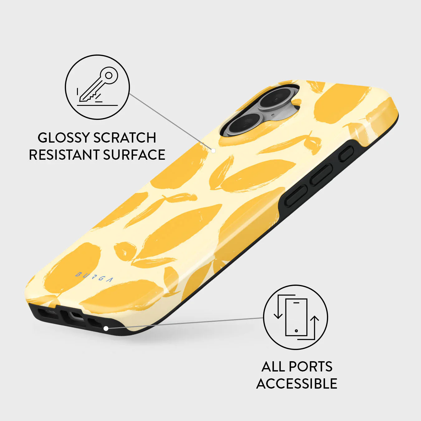 Burga Tough Case met MagSafe voor iPhone 16 - Lemon Tart - Image 3