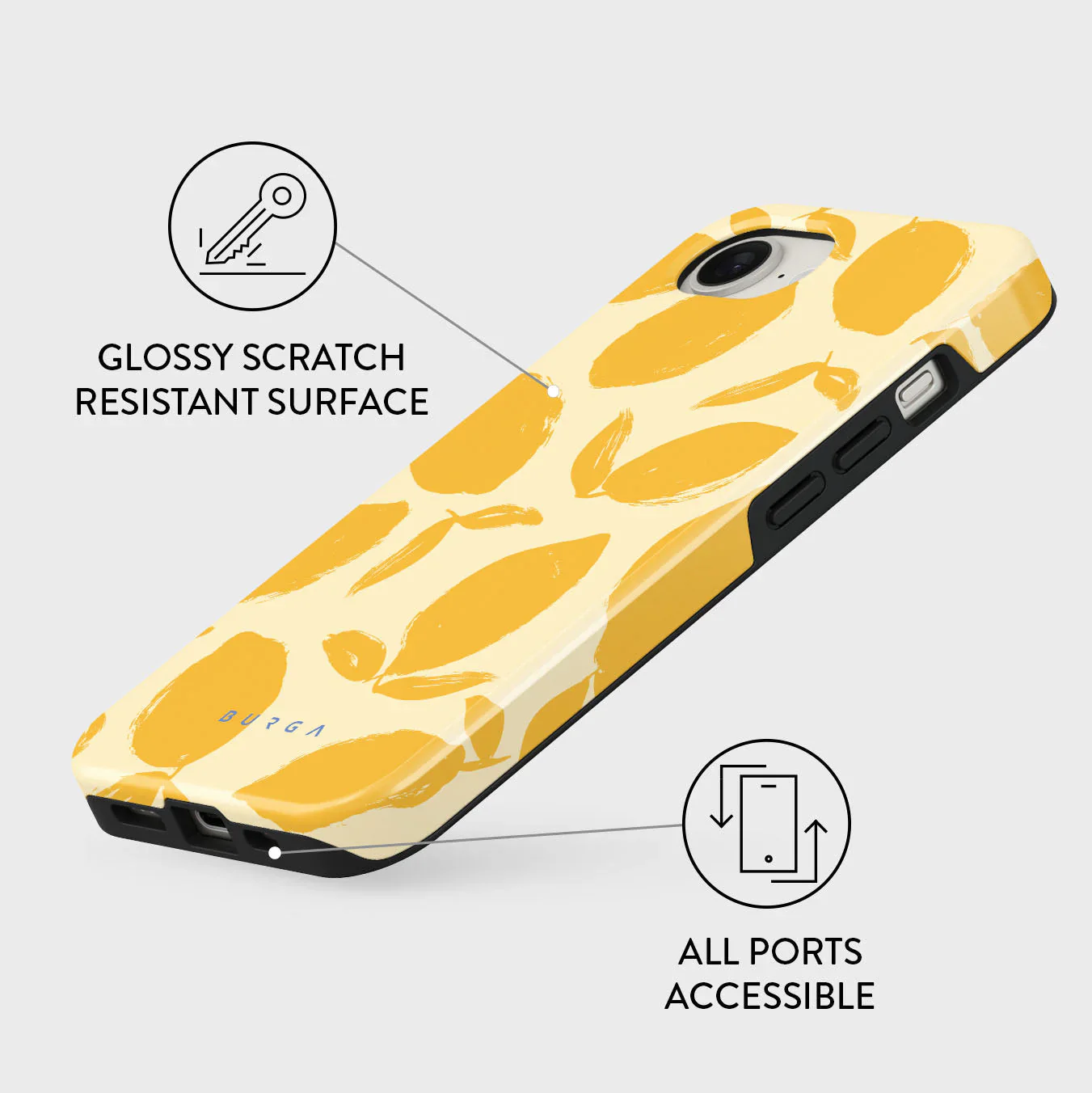 Burga Tough Case met MagSafe voor iPhone 17e/16e - Lemon Tart - Image 3