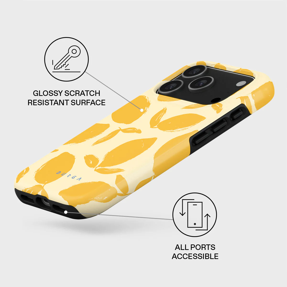 Burga Tough Case met MagSafe voor iPhone 17 Pro - Lemon Tart - Image 3