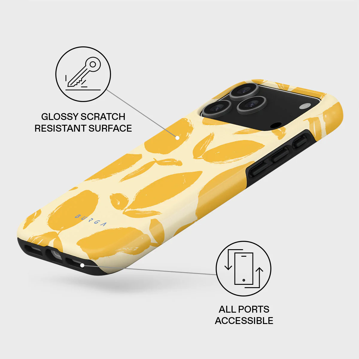 Burga Tough Case met MagSafe voor iPhone 17 Pro Max - Lemon Tart - Image 3