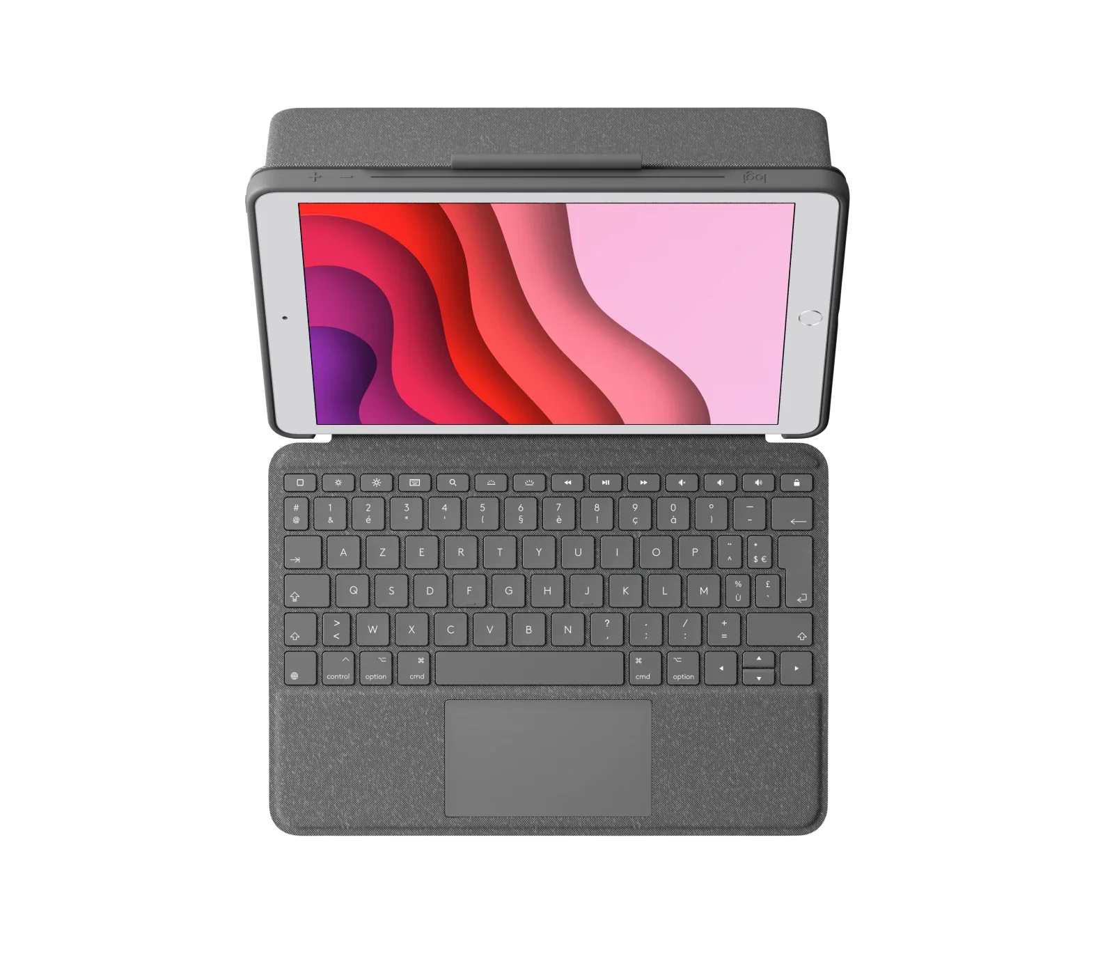 Logitech Combo Touch - Keyboard Case voor 10,2-inch iPad (7e/8e/9e gen.) - FR (Azerty) - Oxford Grey - Image 2
