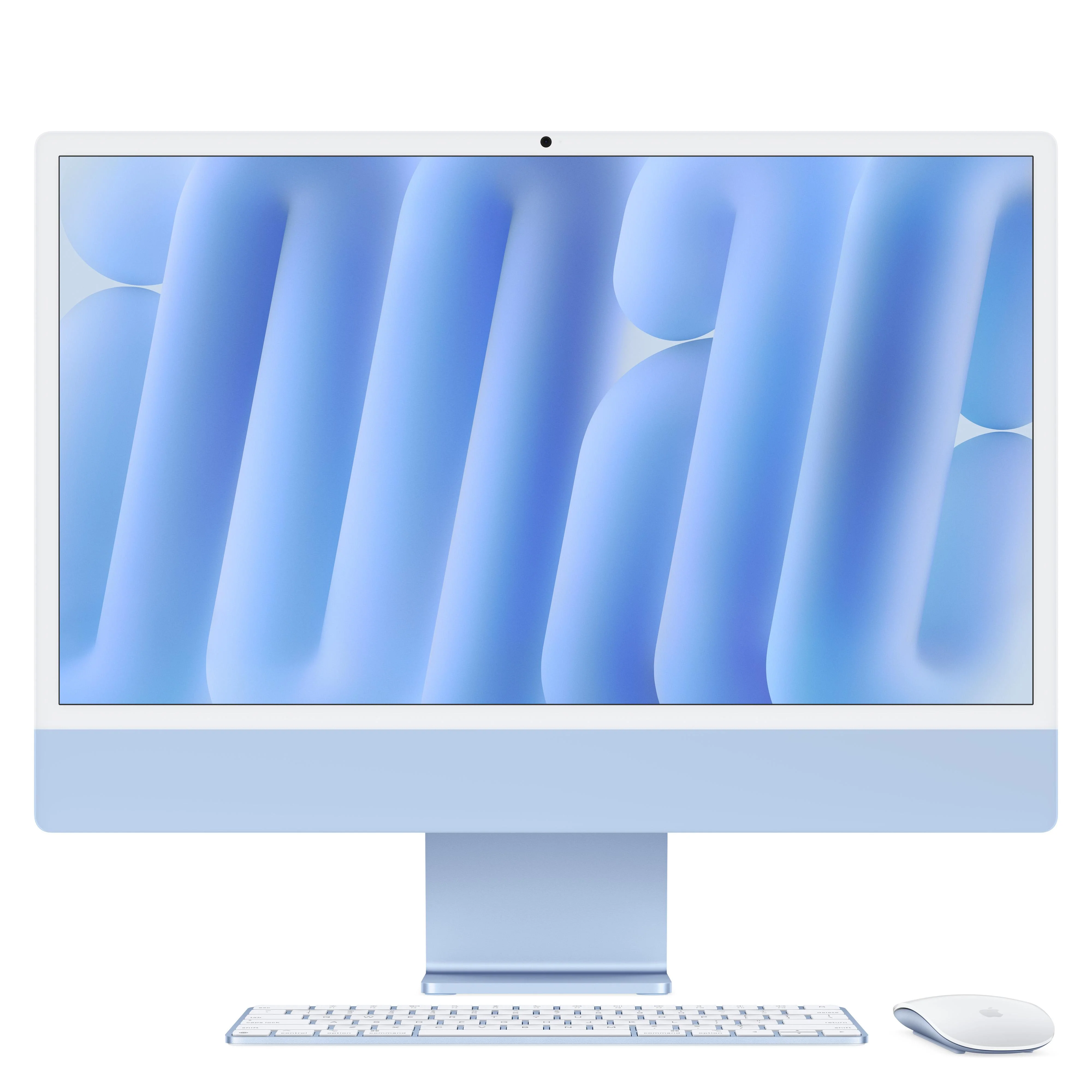 CTO 24-inch iMac met Retina 4,5K‑display: Apple M4-chip met 8‑core CPU en 8‑core GPU, 16 GB, 256 GB, Magic Keyboard met Touch ID en numeriek toetsenblok - Blauw (Azerty FR)