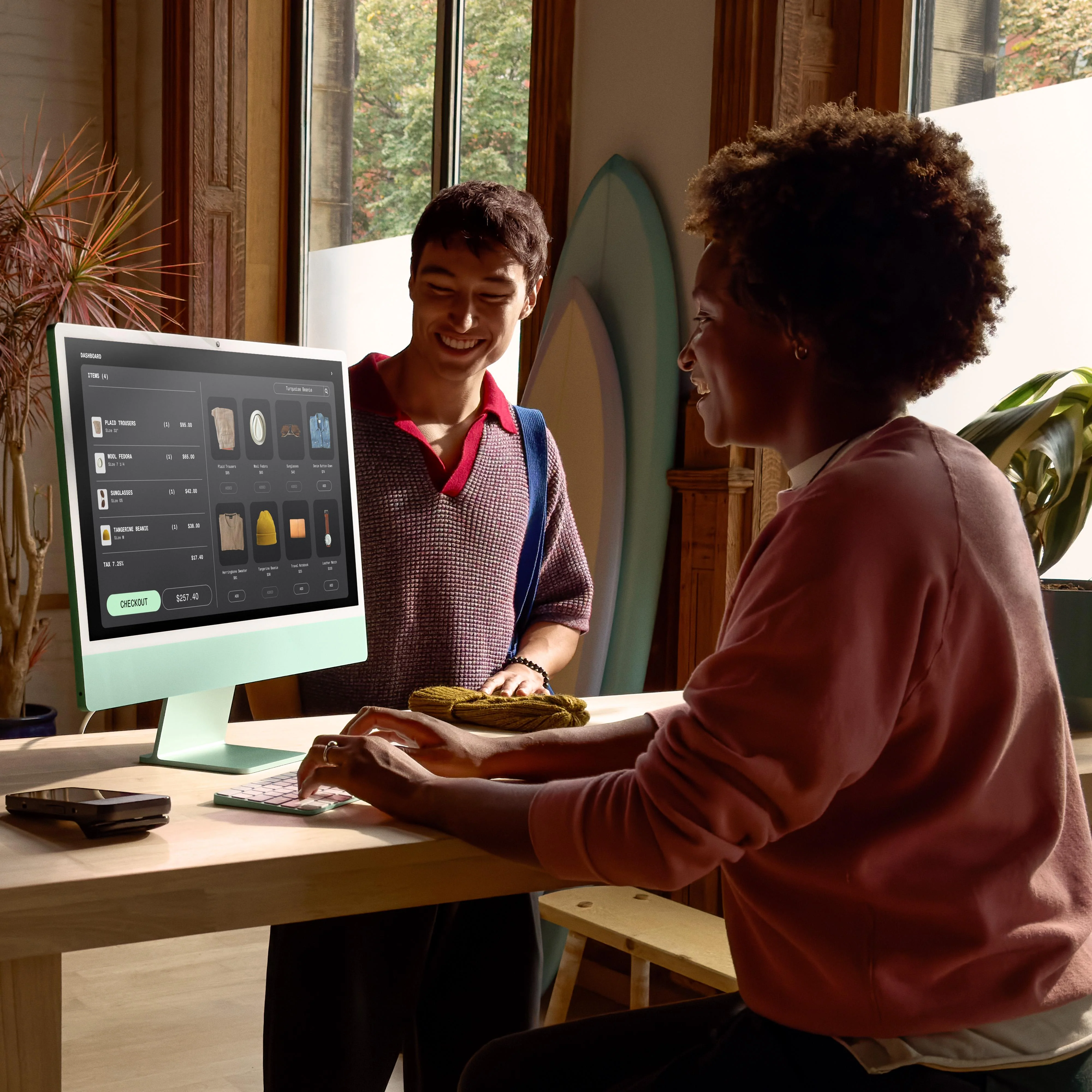 CTO 24-inch iMac met Retina 4,5K‑display: Apple M4-chip met 8‑core CPU en 8‑core GPU, 16 GB, 256 GB, Magic Keyboard met Touch ID en numeriek toetsenblok - Blauw (Azerty FR) - Image 8