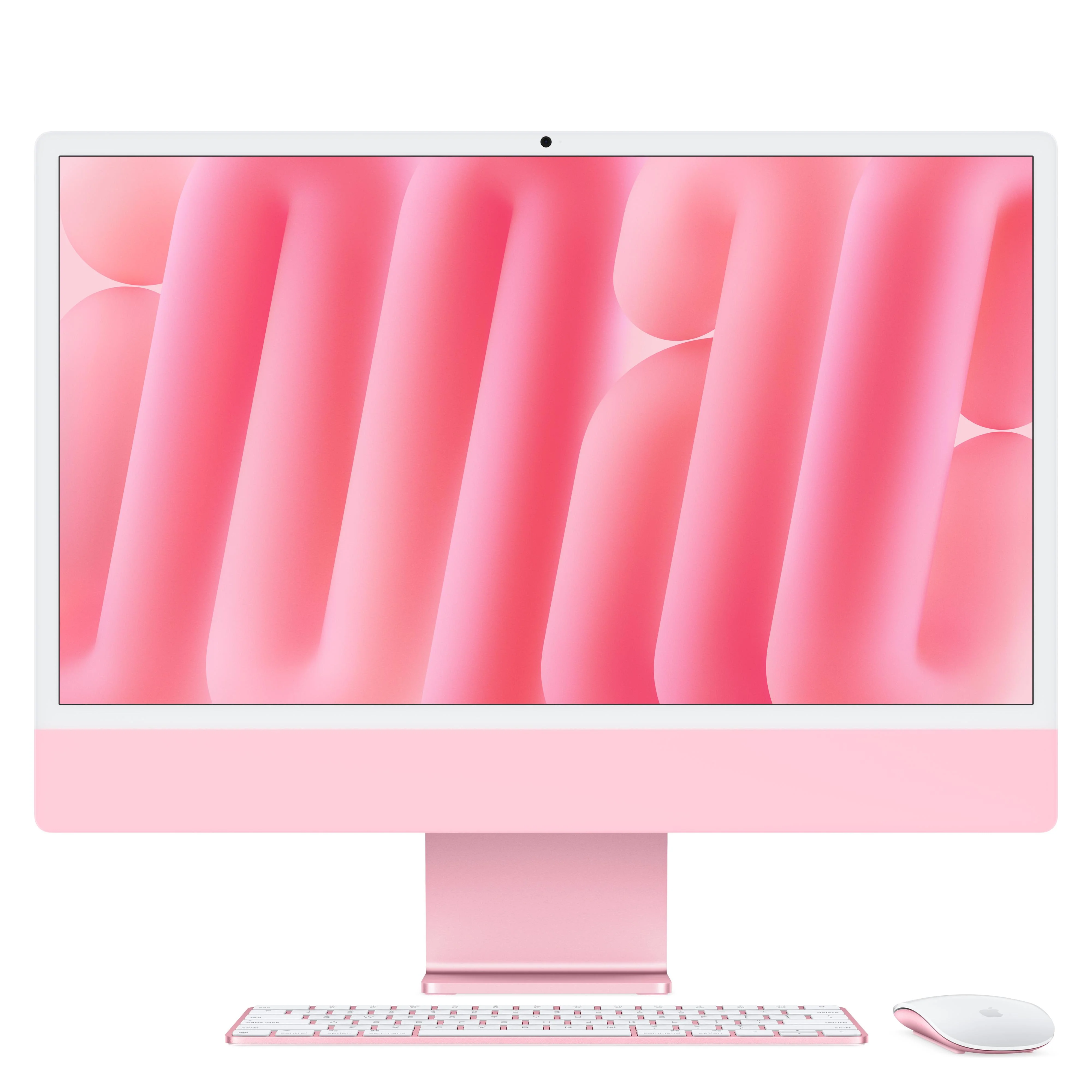 24-inch iMac met Retina 4,5K‑display: Apple M4-chip met 8‑core CPU en 8‑core GPU, 16 GB, 256 GB, Magic Keyboard - Roze (Azerty FR)