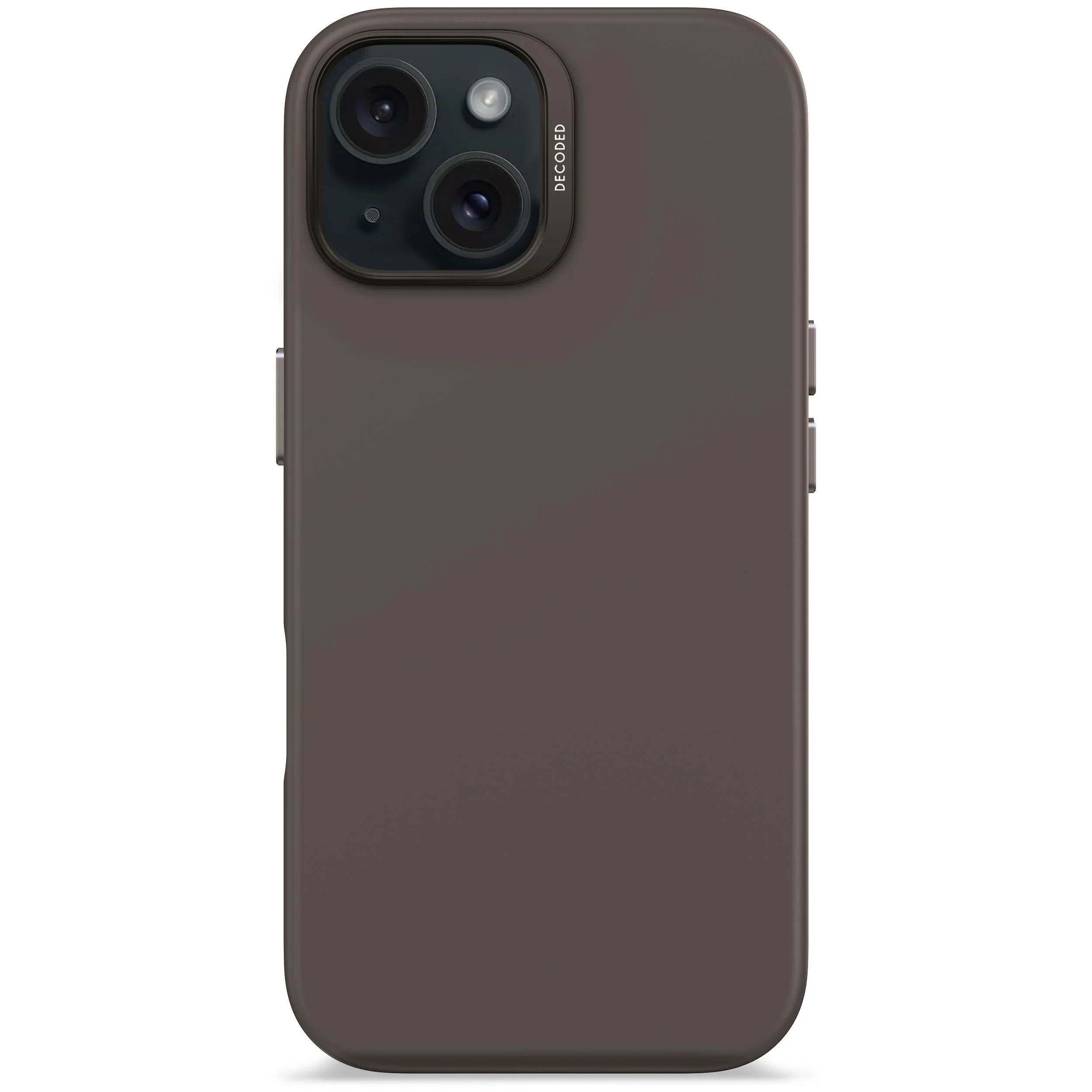 Decoded Antimicrobial Silicone Backcover voor iPhone 15 - Phantom Zwart