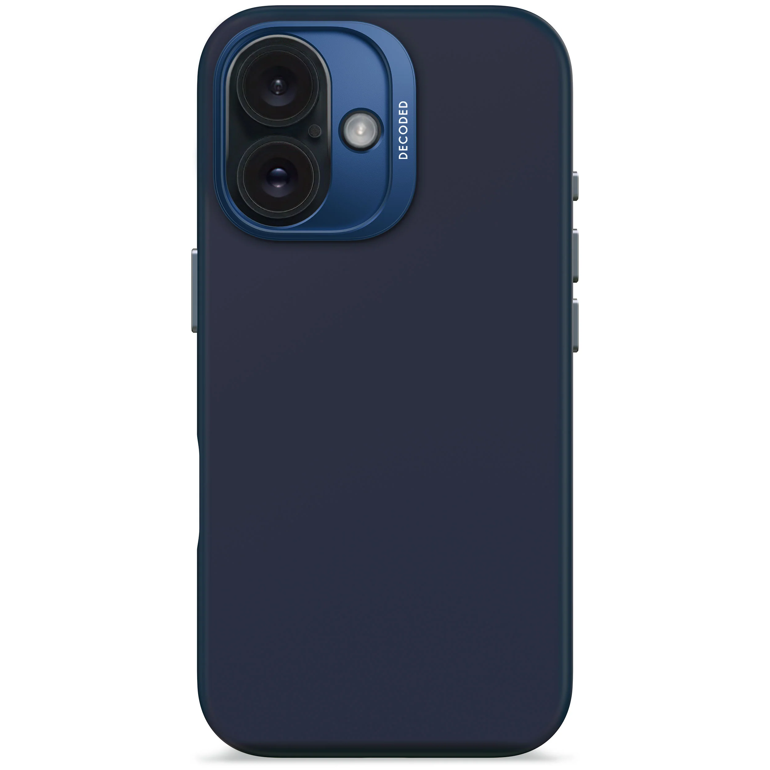 EOL Decoded Antimicrobial Silicone Backcover voor iPhone 16 - Marineblauw