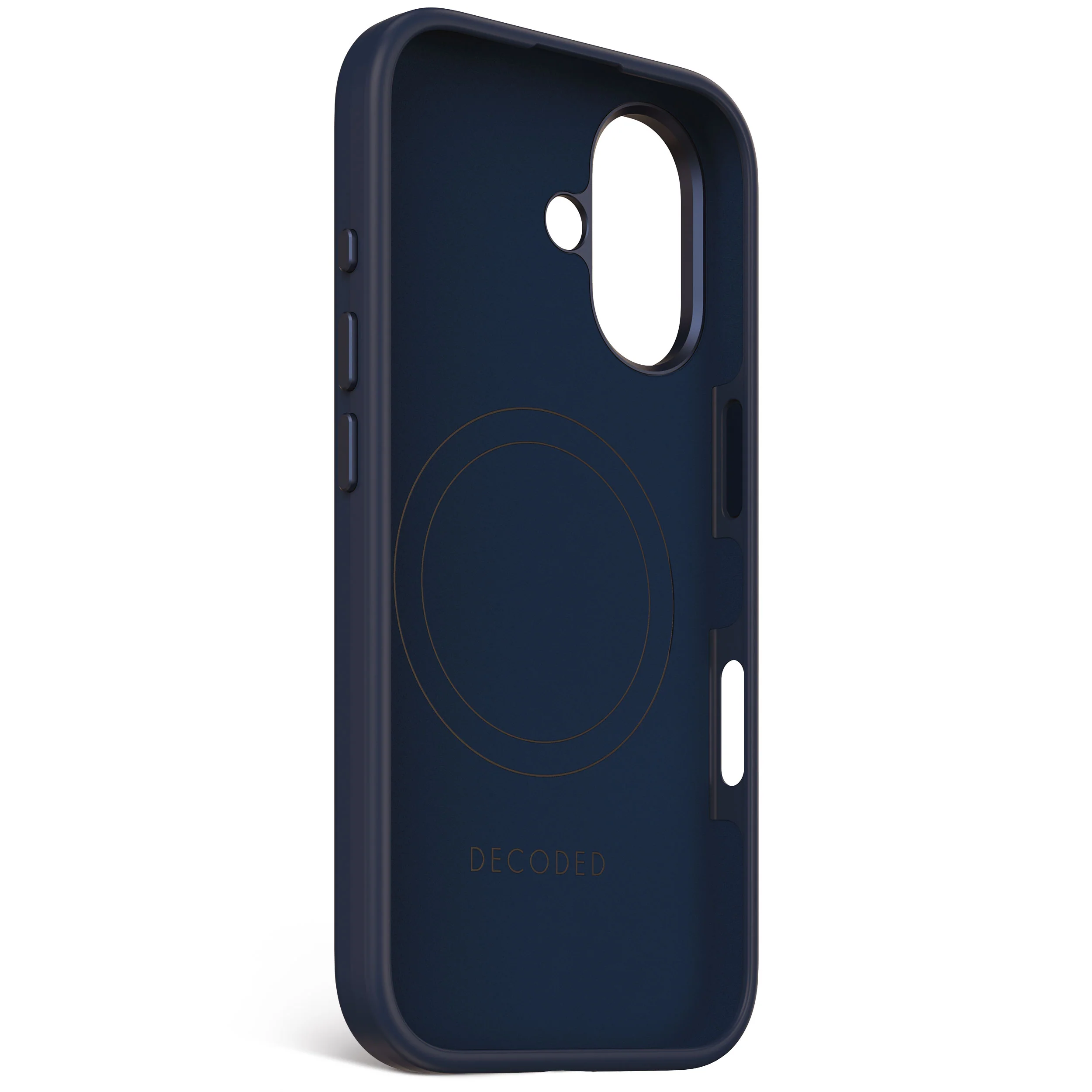 EOL Decoded Antimicrobial Silicone Backcover voor iPhone 16 - Marineblauw - Image 4
