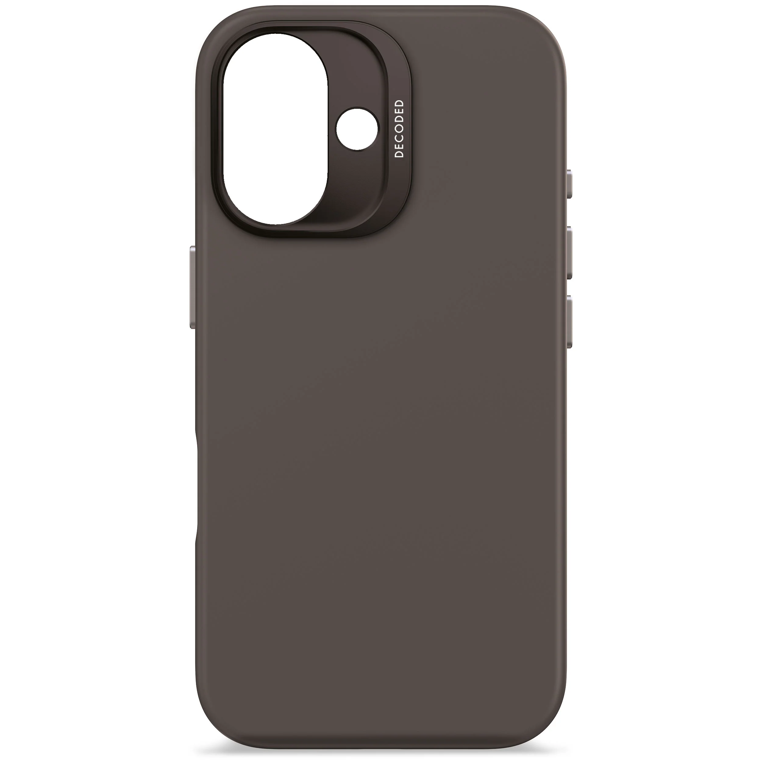 Decoded Antimicrobial Silicone Backcover voor iPhone 16 - Phantom Zwart - Image 2