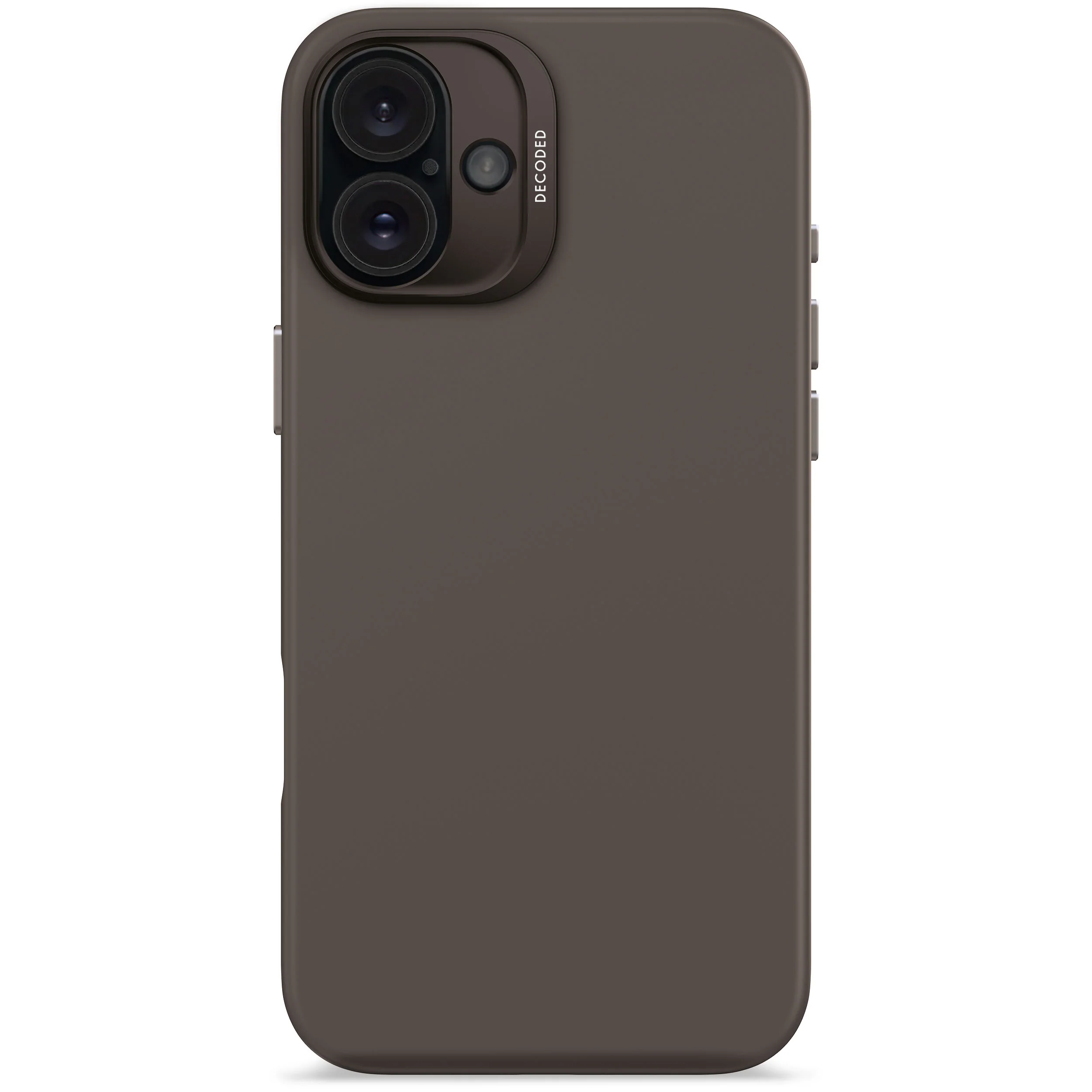 EOL Decoded Antimicrobial Silicone Backcover voor iPhone 16 Plus - Phantom Zwart