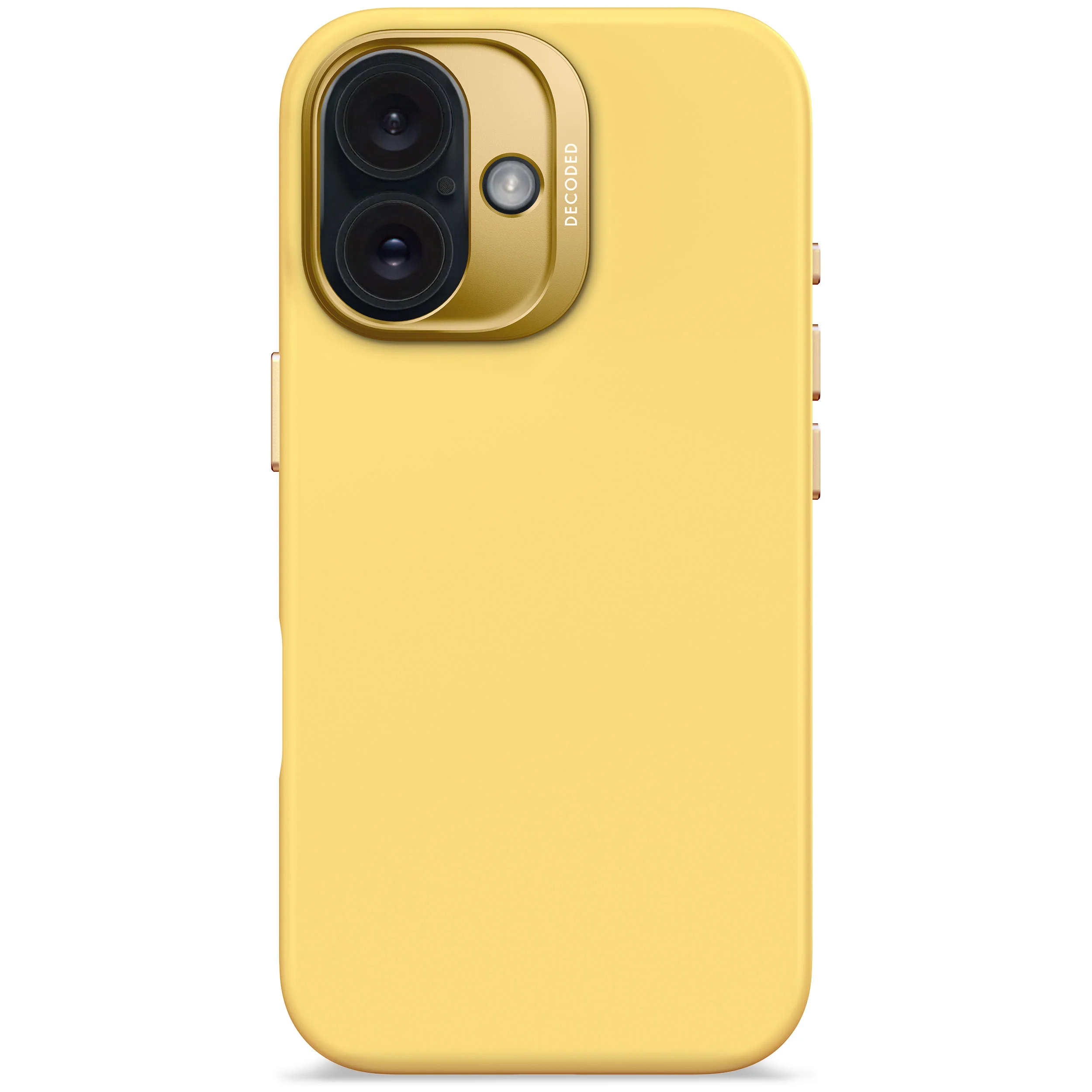 EOL Decoded Antimicrobial Silicone Backcover voor iPhone 16 - Popcorn Geel