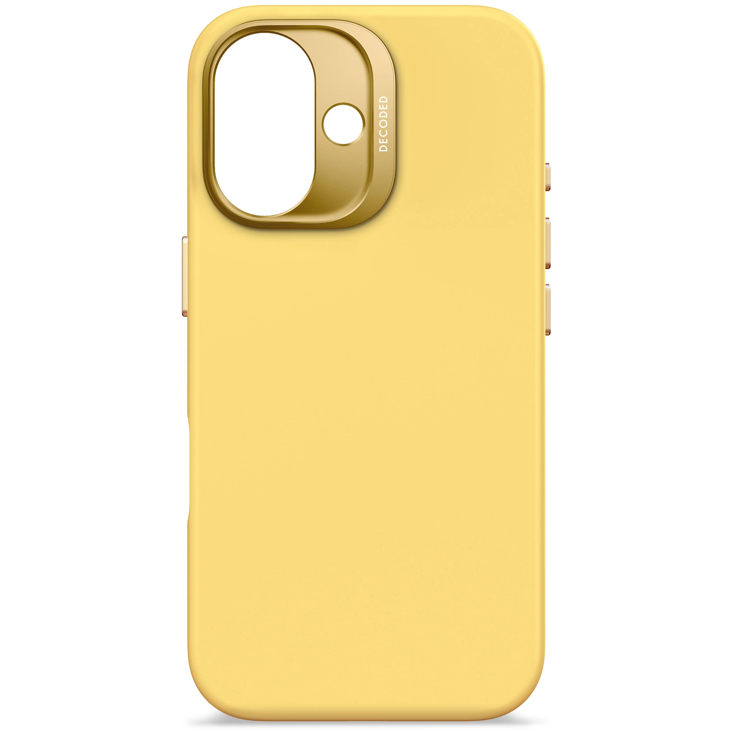 EOL Decoded Antimicrobial Silicone Backcover voor iPhone 16 - Popcorn Geel - Image 2