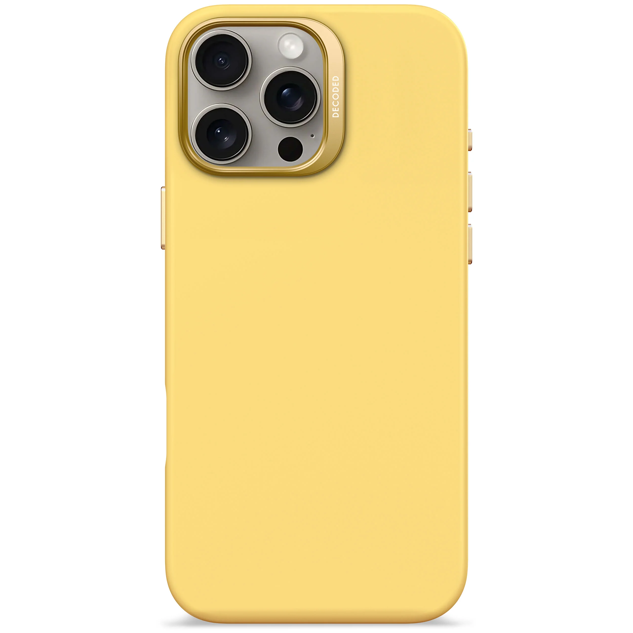 EOL Decoded Antimicrobial Silicone Backcover voor iPhone 16 Pro Max - Popcorn Geel