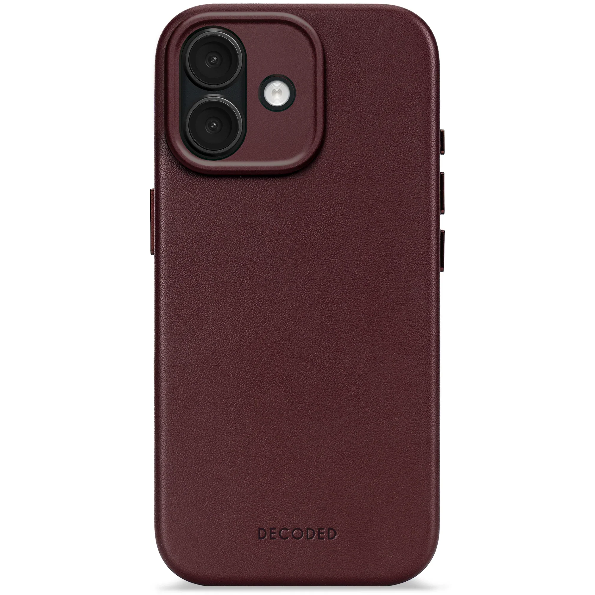 Decoded Leren hoesje voor iPhone 17 - Dark ruby