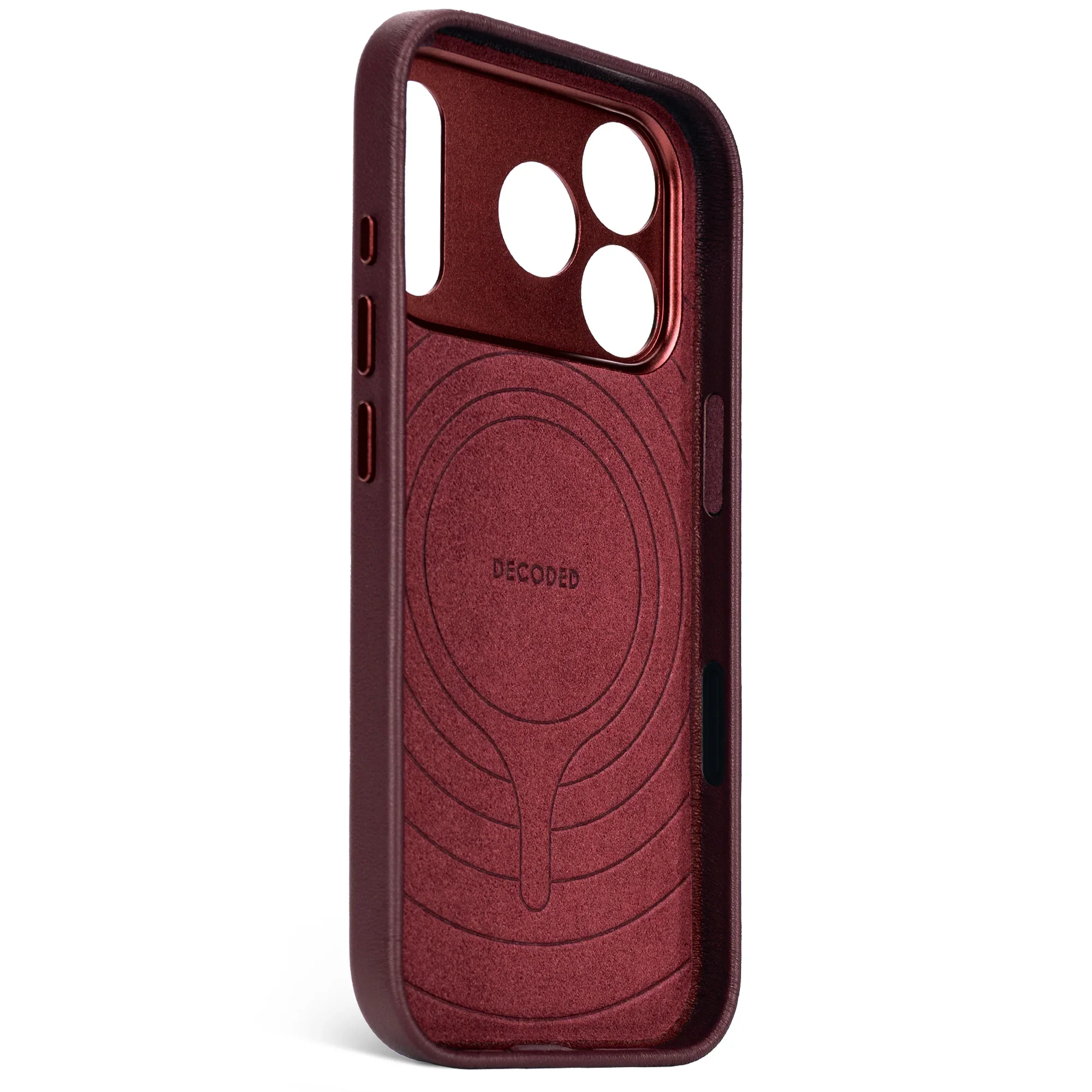 Decoded Leren hoesje voor iPhone 17 Pro - Dark ruby - Image 3