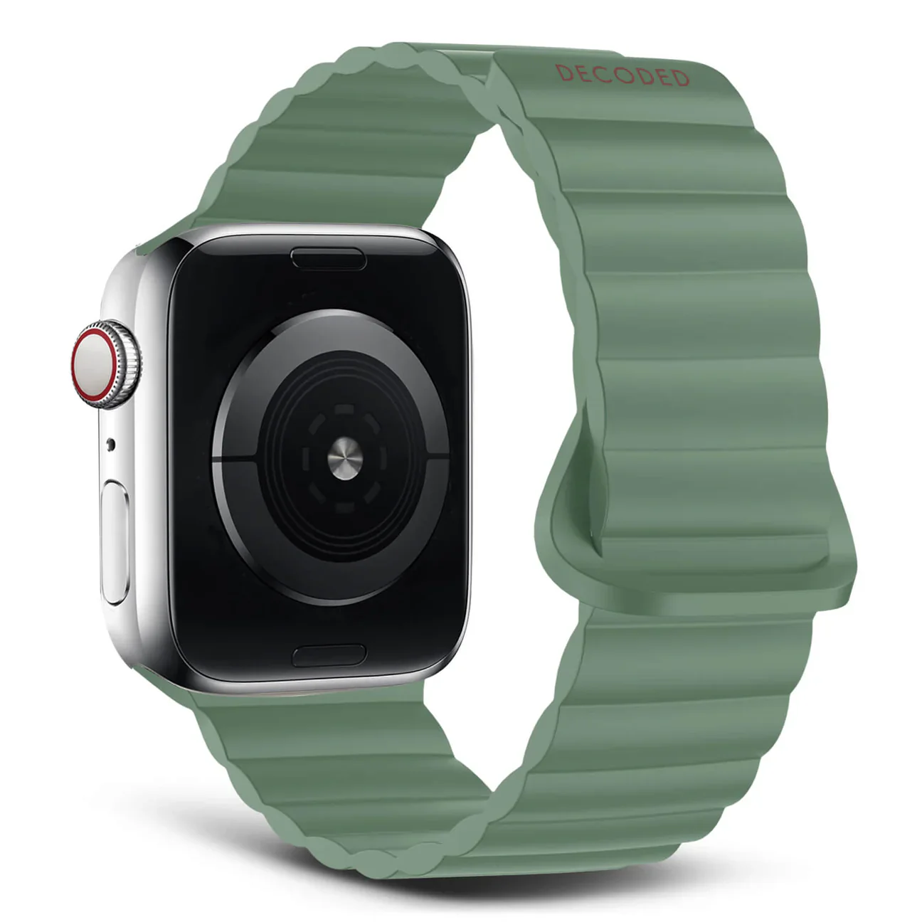EOL Decoded Silicon magnet Traction Loop Strap - 44/45/46/49 mm - Sage Leaf Groen