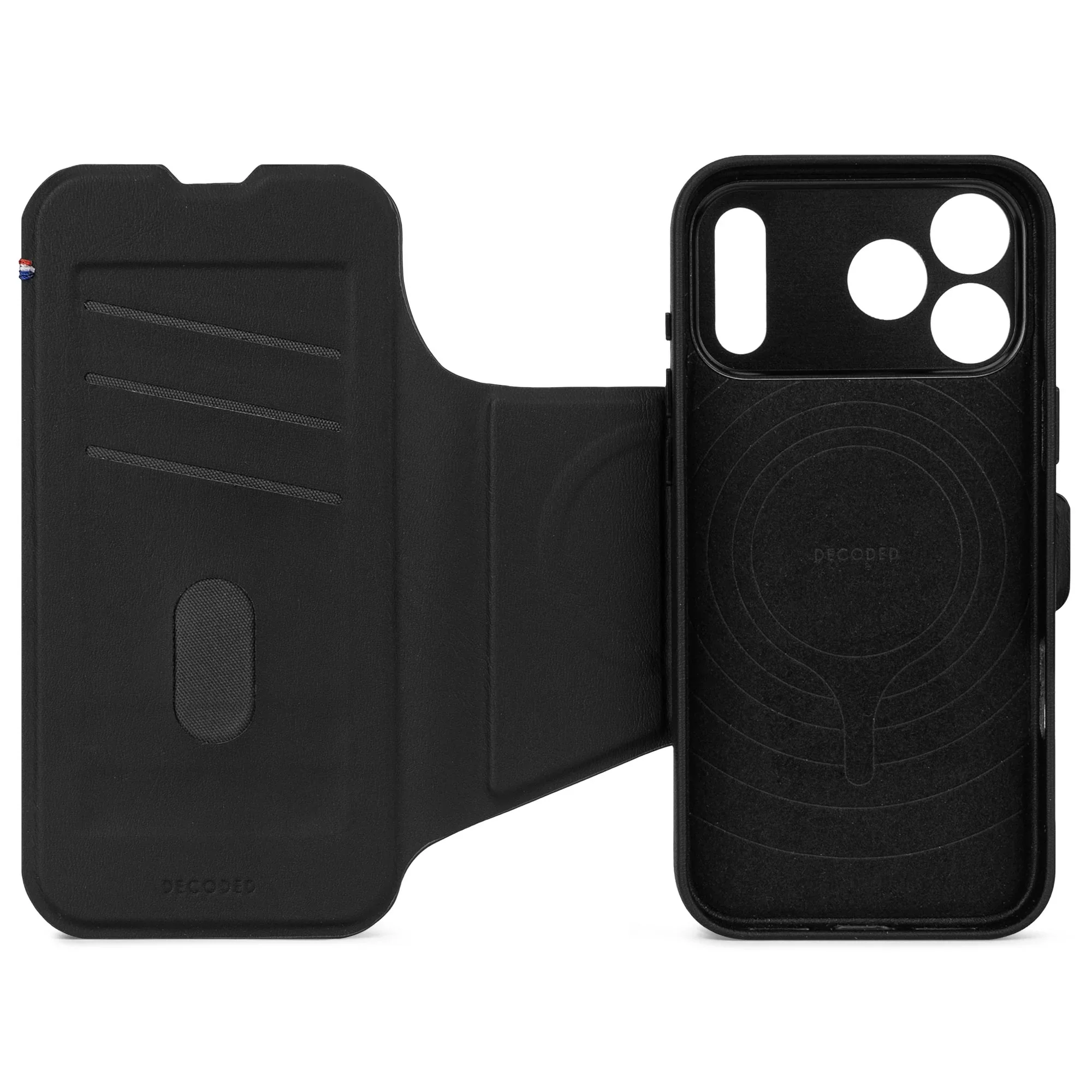 Decoded Textured Silicone Detachable Wallet voor iPhone 17 Pro Max - Phantom Zwart - Image 5