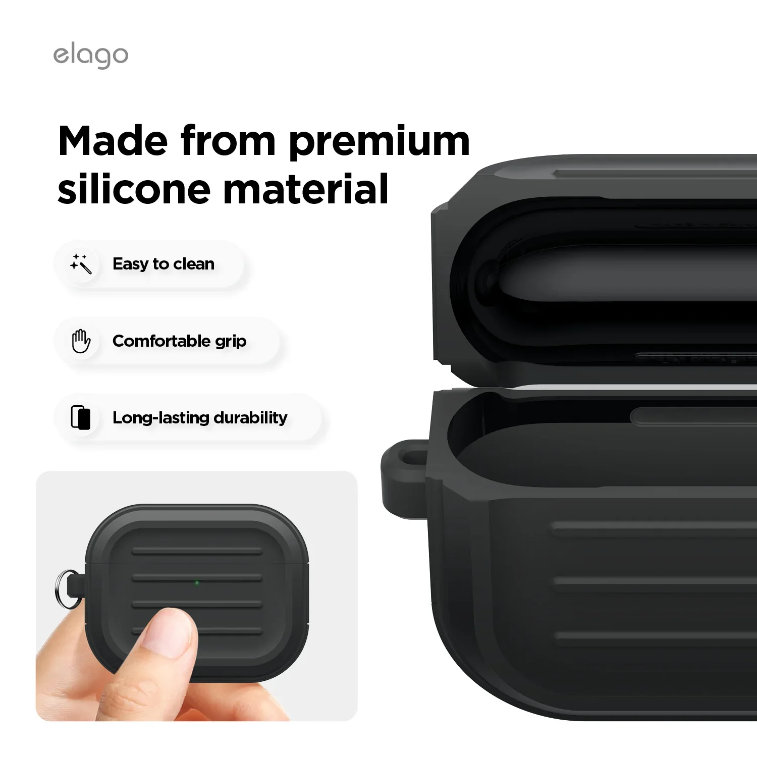 Elago Armor Hang Case voor Airpods Pro (3e gen.) - Stone - Image 4