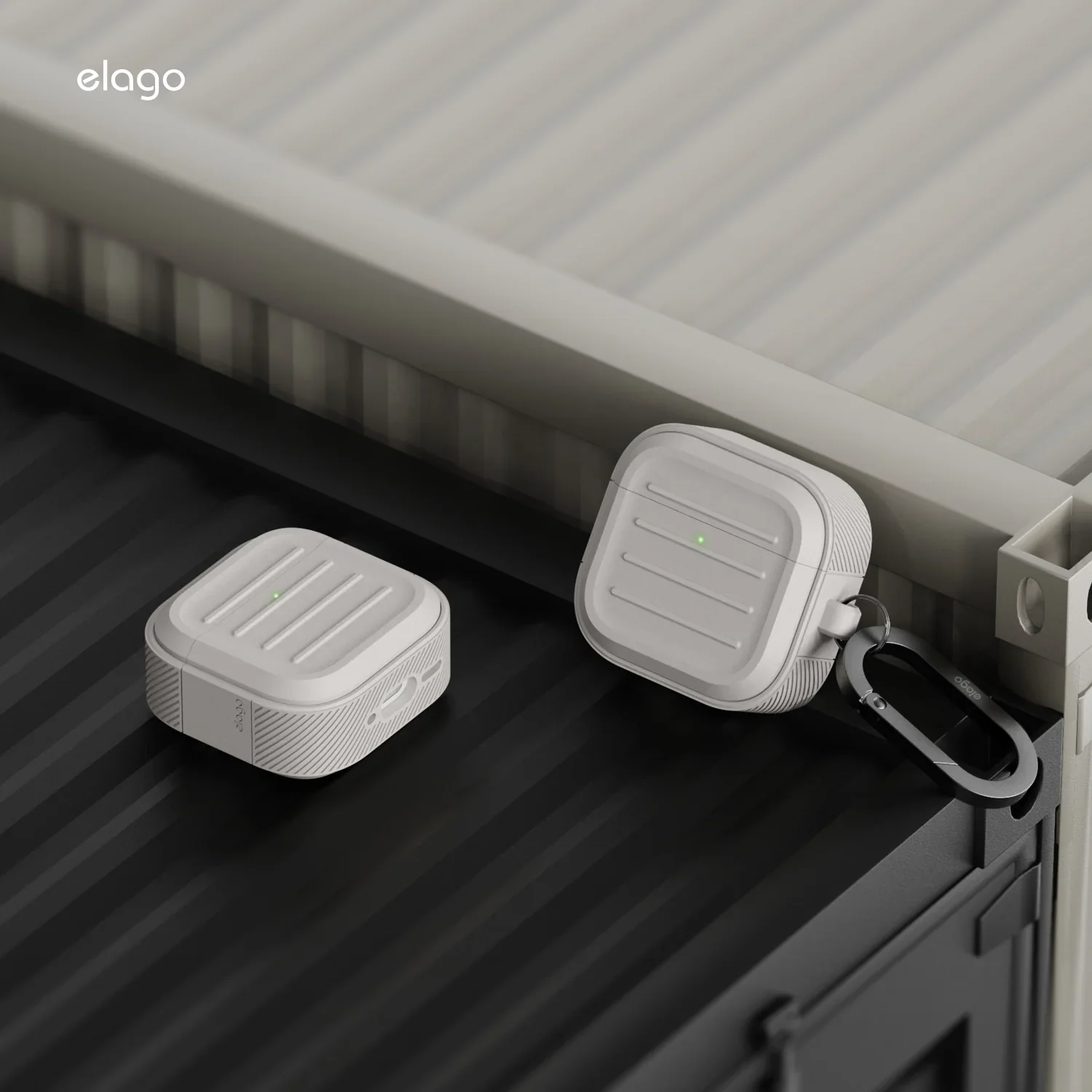 Elago Armor Protective Hang Case voor AirPods 4 - Beige - Image 5