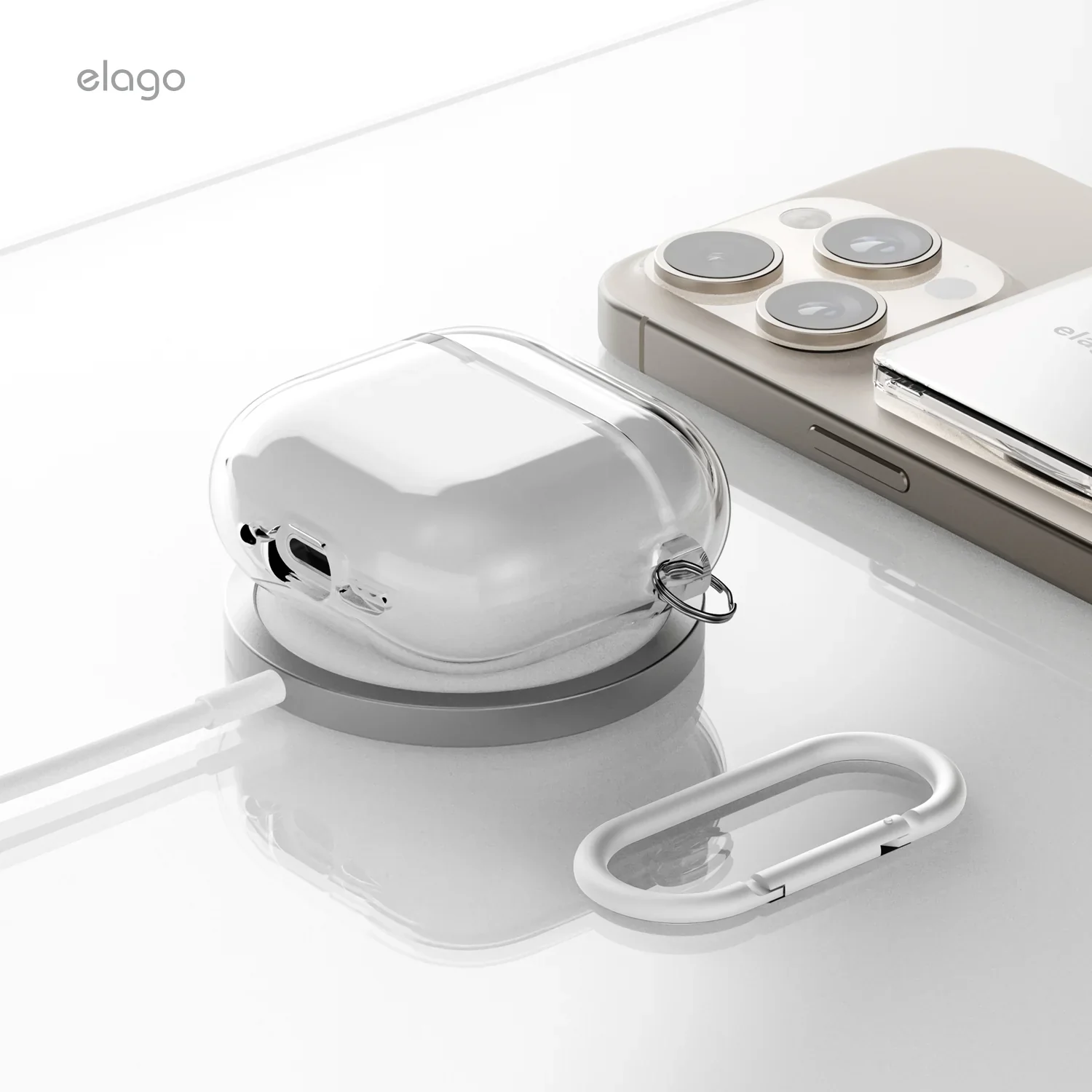 Elago Clear Hang Case voor AirPods 4 - Transparant - Image 5