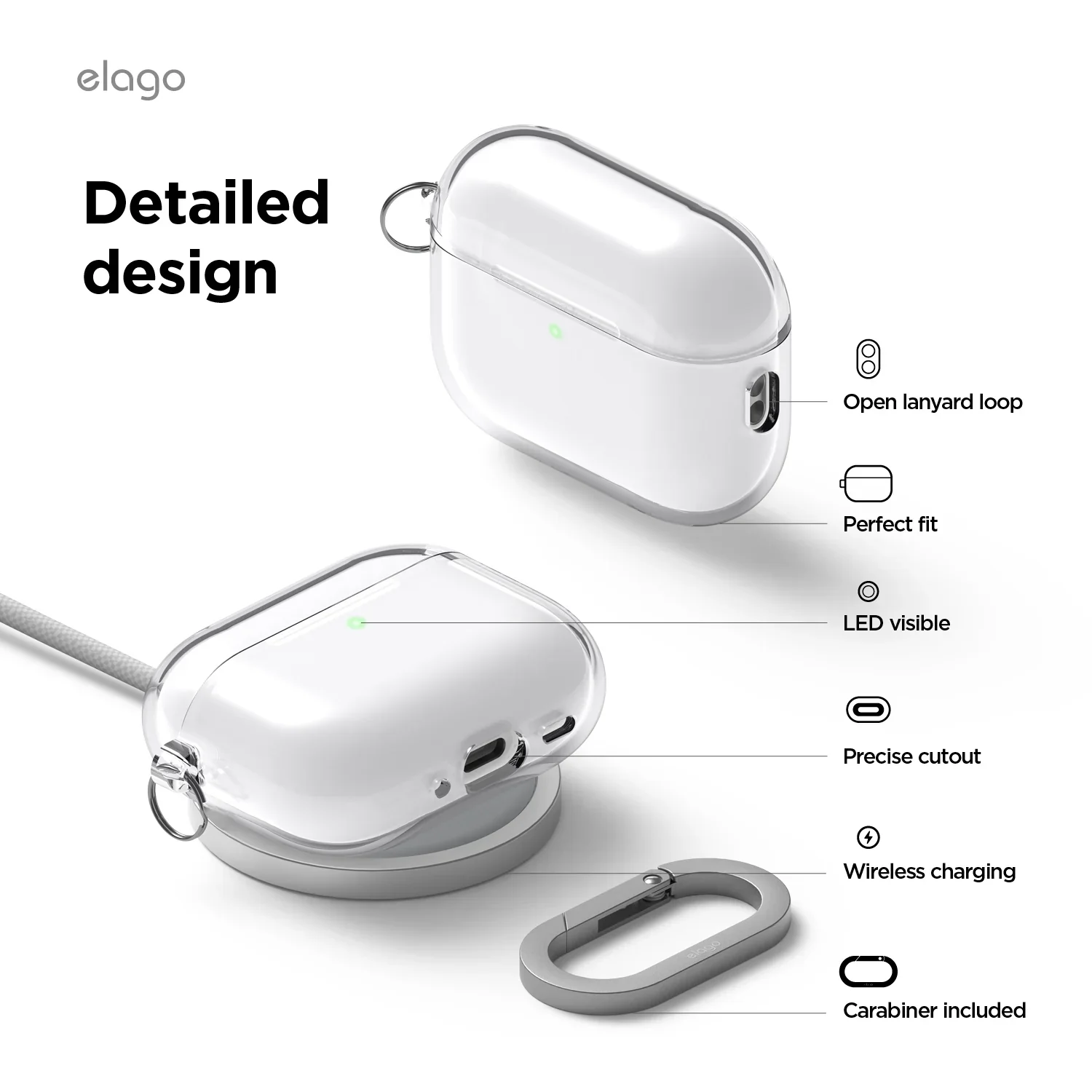 Elago Clear Hang Case voor AirPods Pro (3e gen.) - Transparant - Image 3
