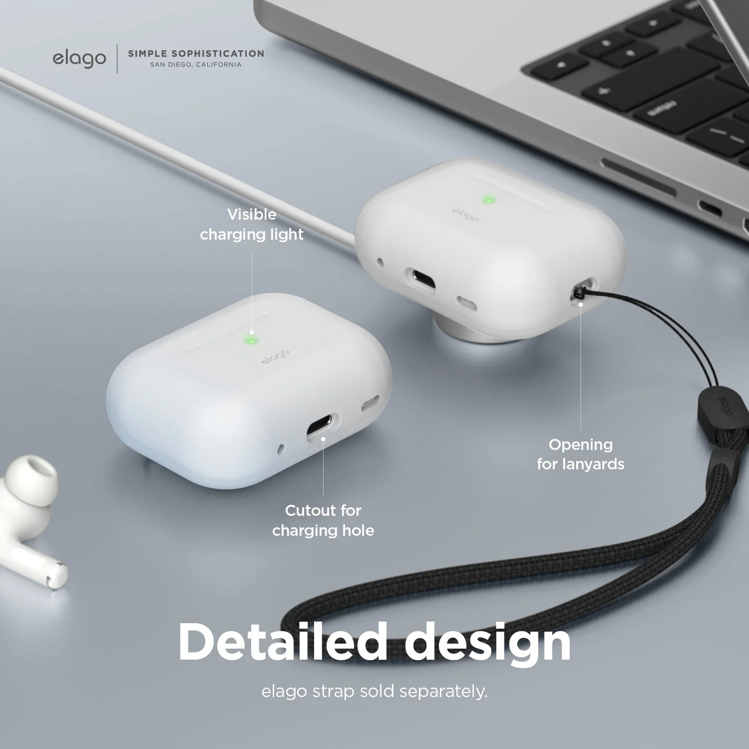 EOL Elago Silicone Case voor AirPods Pro (2e gen.) - Donkerblauw - Image 2