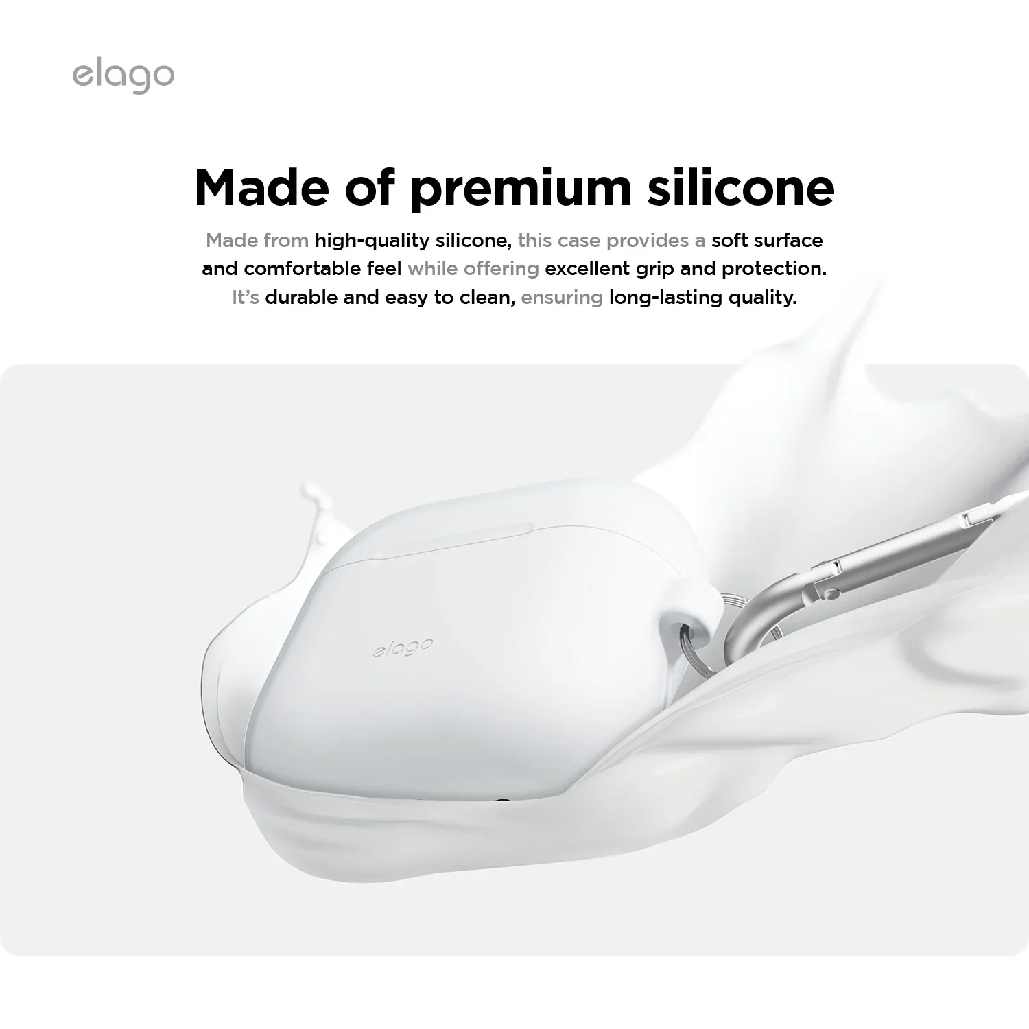Elago Silicone Hang Case voor AirPods 4 - Zwart - Image 3