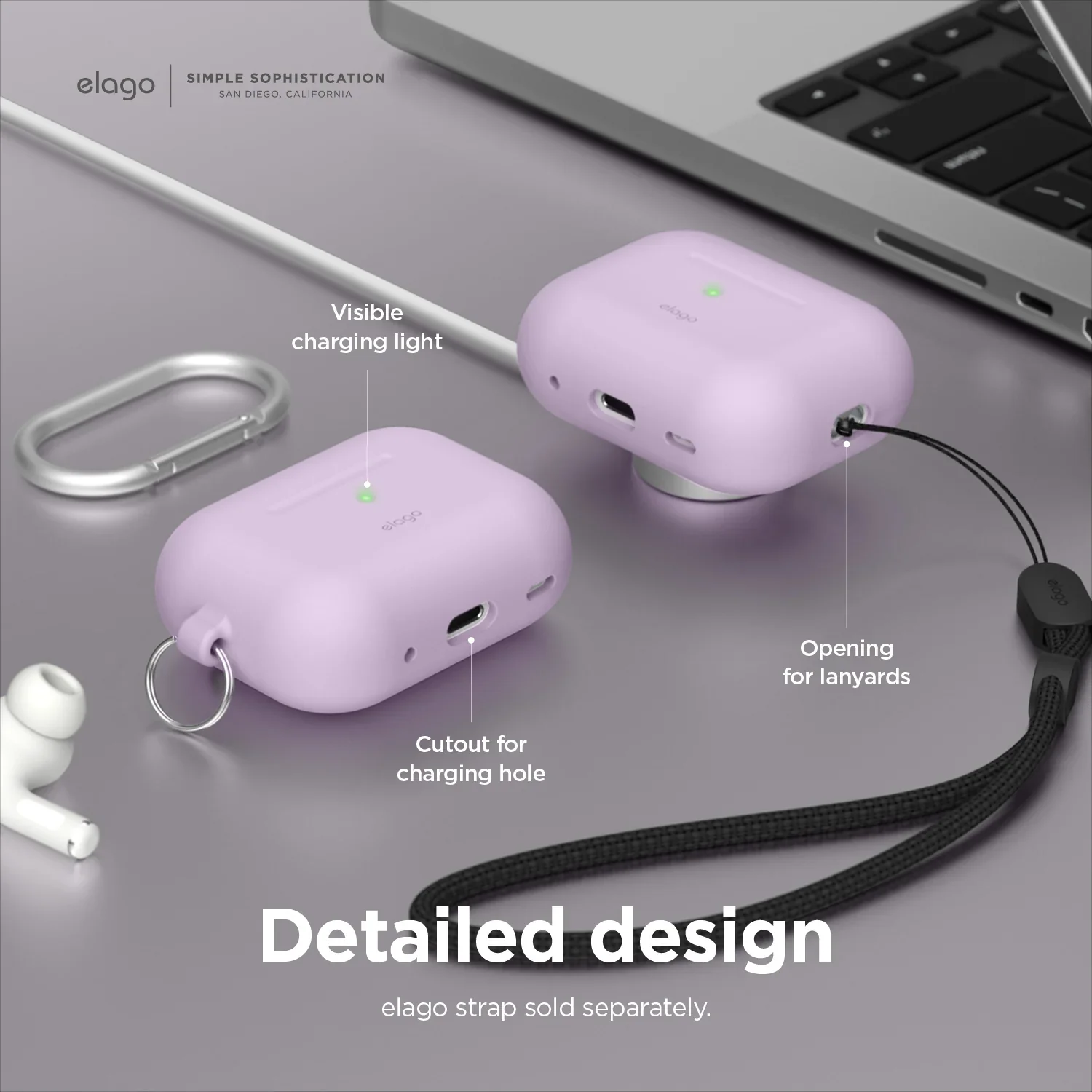 EOL Elago Silicone Hang Case voor AirPods Pro (2e gen.) - Roze - Image 2