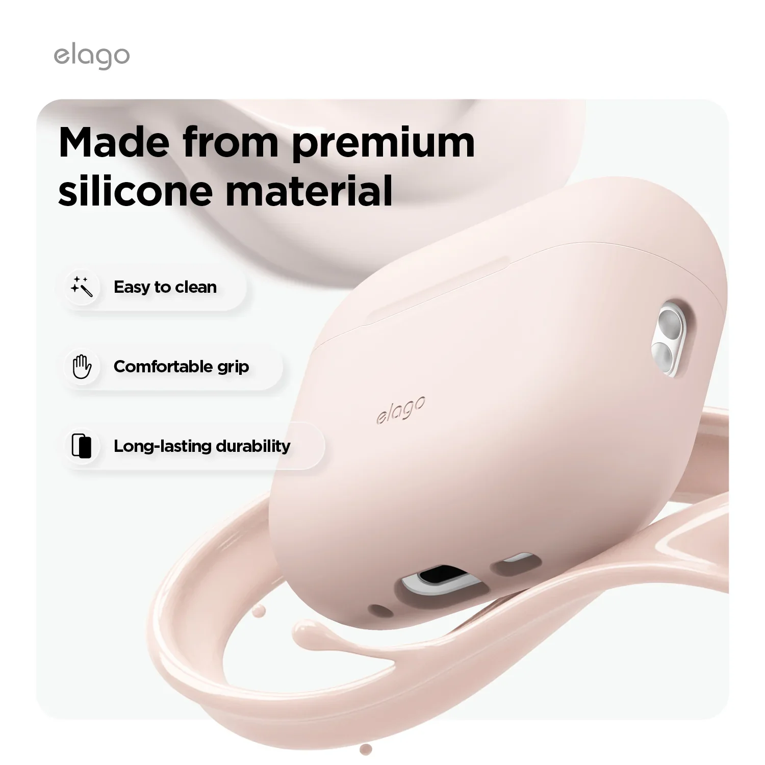 Elago Silicone Hang Case voor AirPods Pro (3e gen.) - Jeansblauw - Image 4