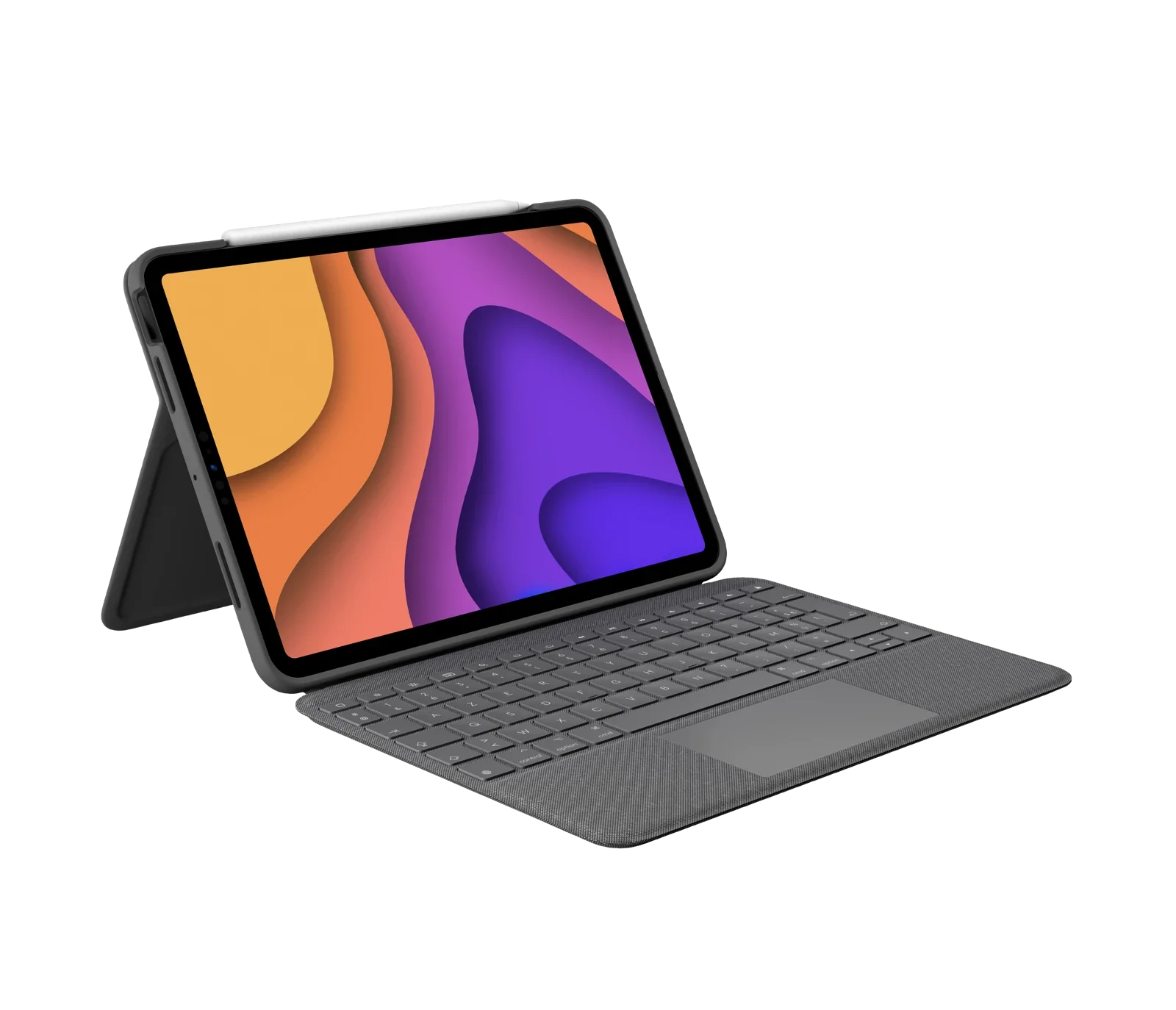 Logitech Folio Touch - Keyboard Folio voor 11-inch iPad Air (M4/M3/M2/5e gen.) - FR (Azerty) - Oxford Grey