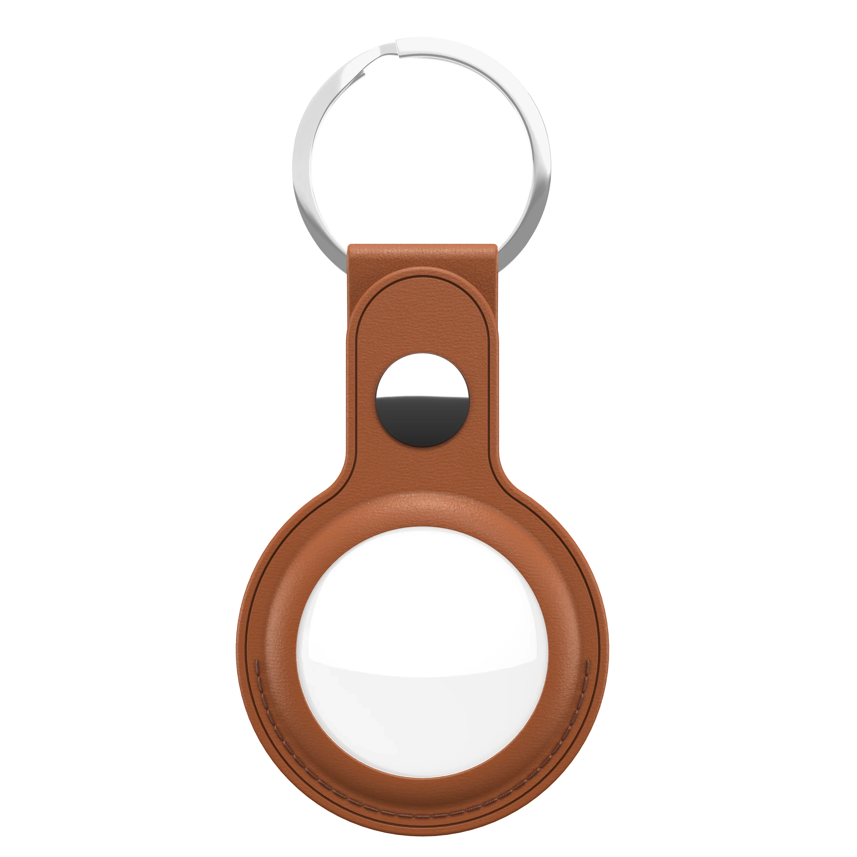 KeyBudz AirTag-sleutelhanger - Zadelbruin