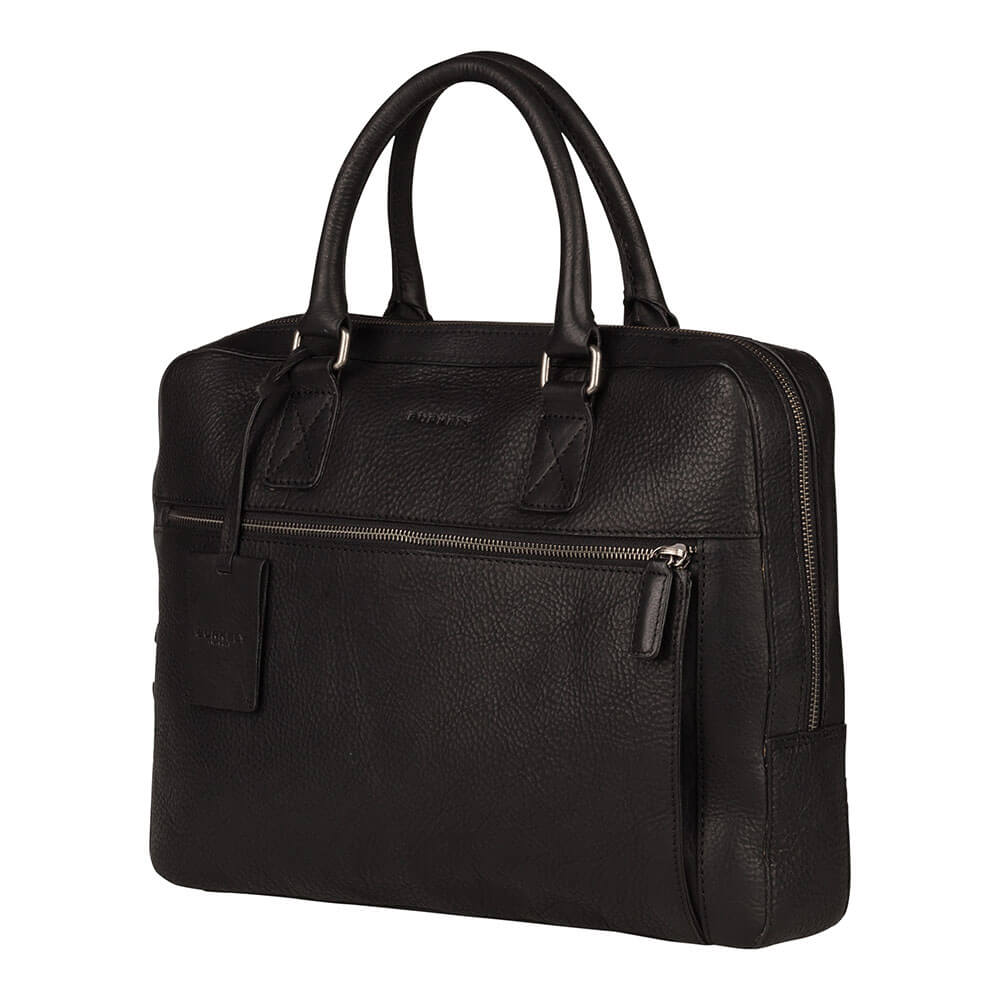 Burkely Leren draagtas voor MacBook 13-inch - Fundamentals Antique Avery - Zwart - Image 2
