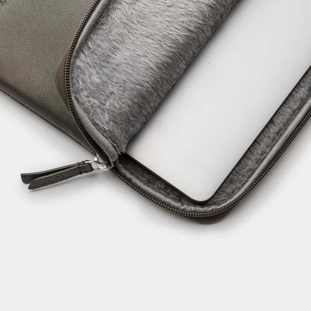 EOL Trunk Leren hoes voor MacBook 13-inch - Kaki groen - Image 3