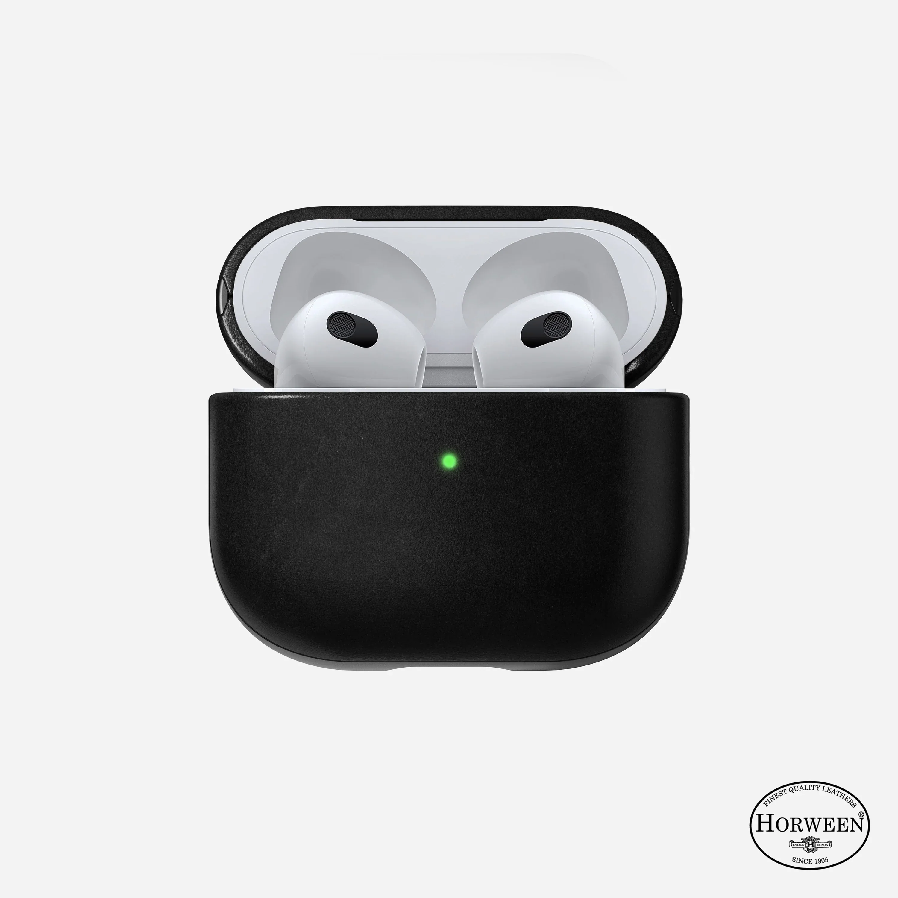 EOL Nomad Leren hoesje voor AirPods (3e gen.) - Zwart