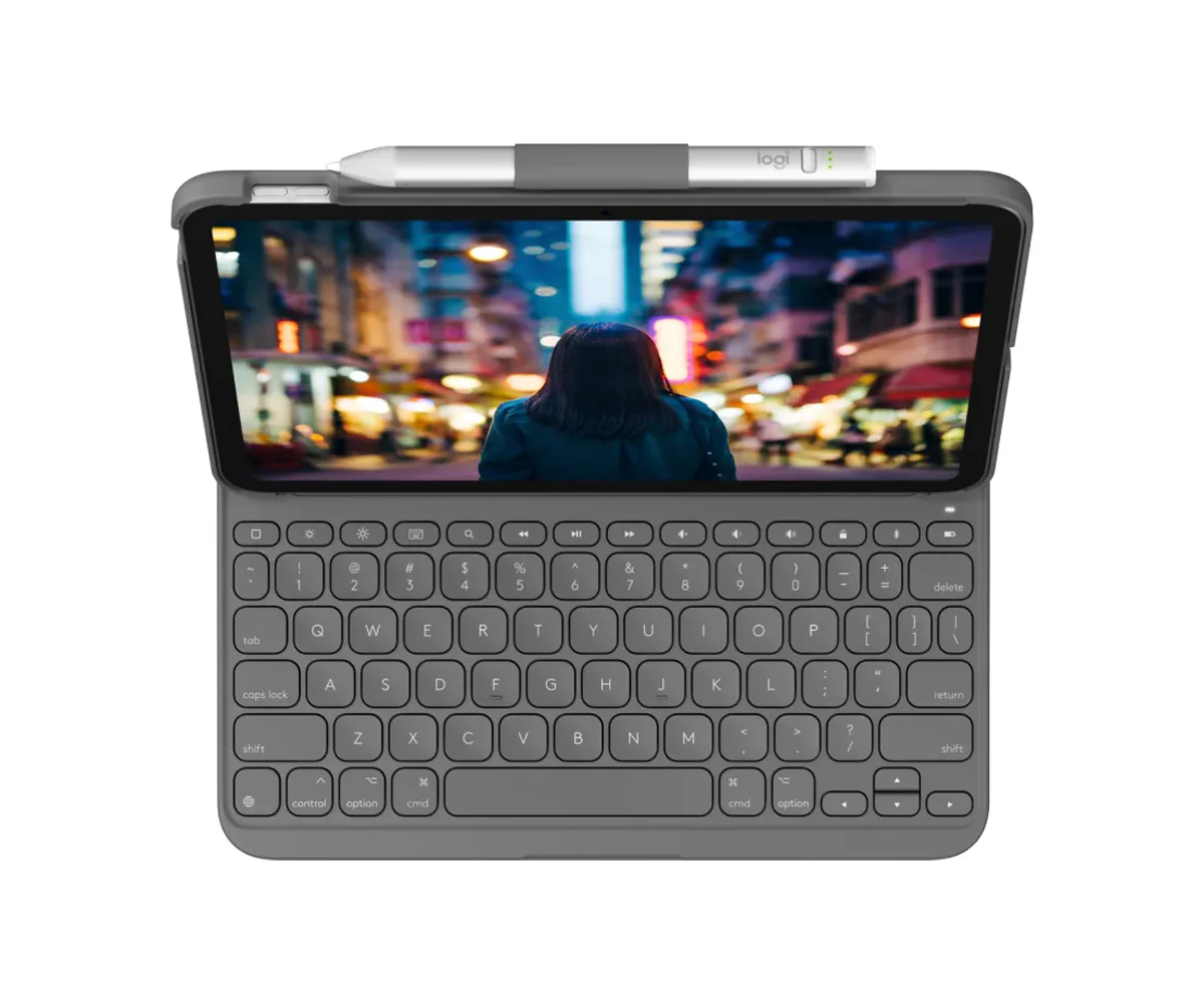 Logitech Slim Folio - Keyboard Case voor iPad (A16/10e gen.) - FR (Azerty) - Image 2